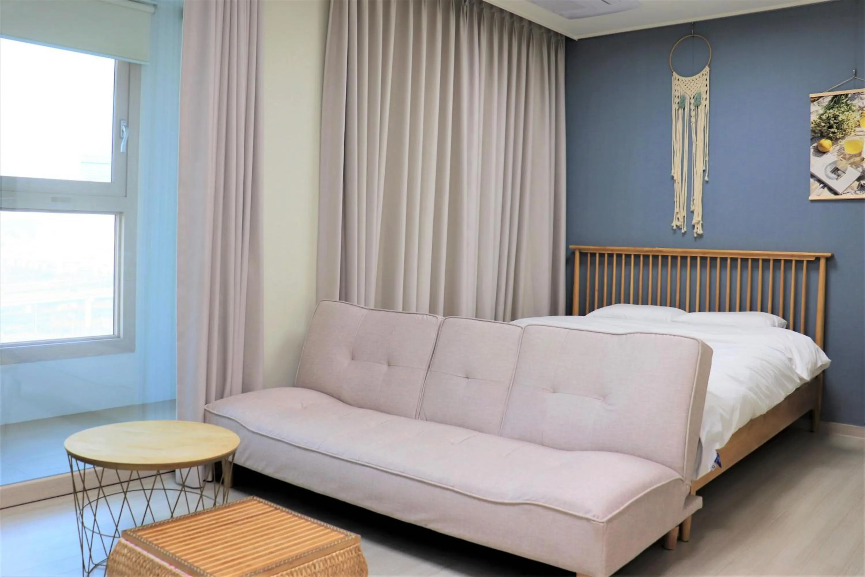 Bed in Landmark Stay in Songdo