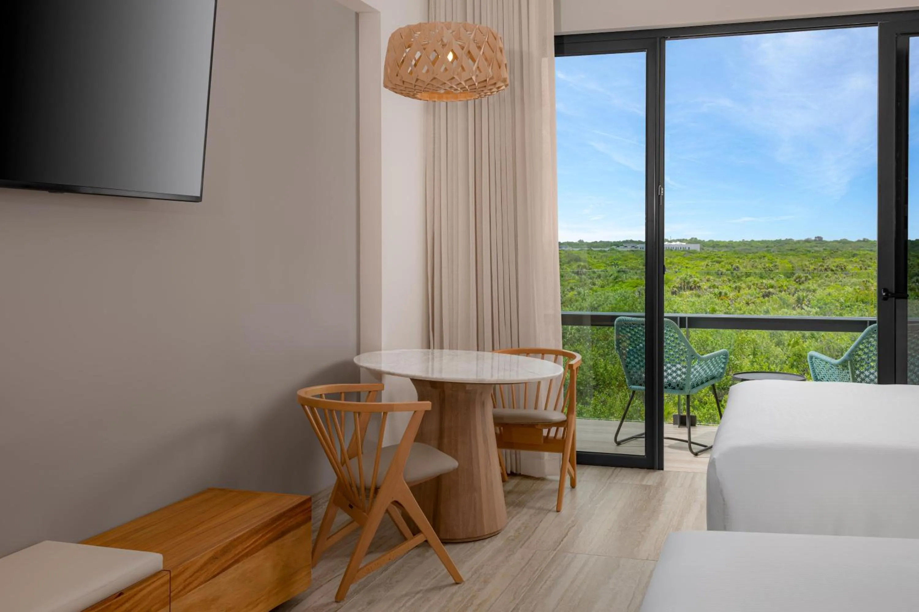 View (from property/room), Bed in Hilton Tulum Riviera Maya All-Inclusive Resort