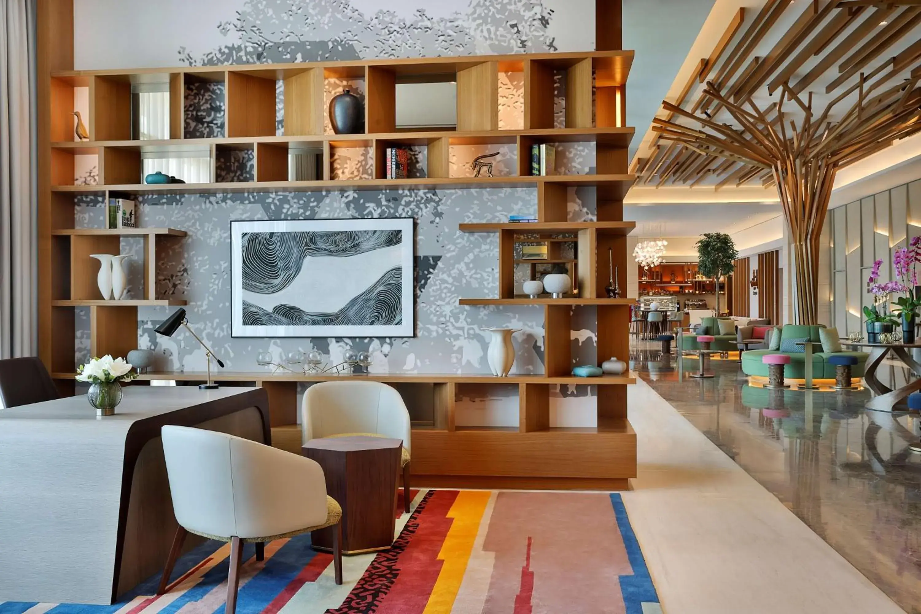 Lobby or reception in DoubleTree by Hilton Sharjah Waterfront Hotel And Residences Lobby or reception in DoubleTree by Hilton Sharjah Waterfront Hotel And Residences