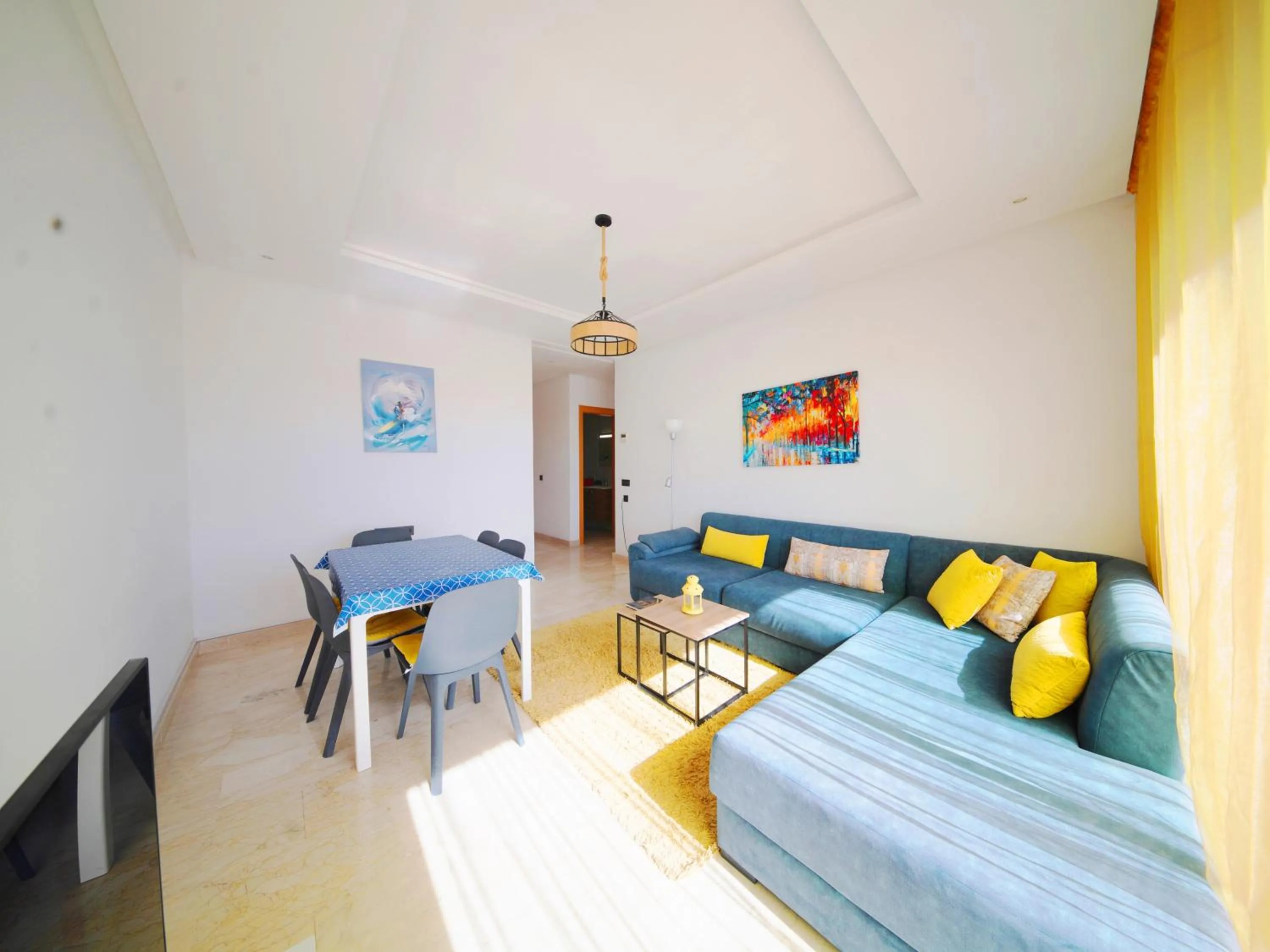 Living room, Bed in Geronticus apartment