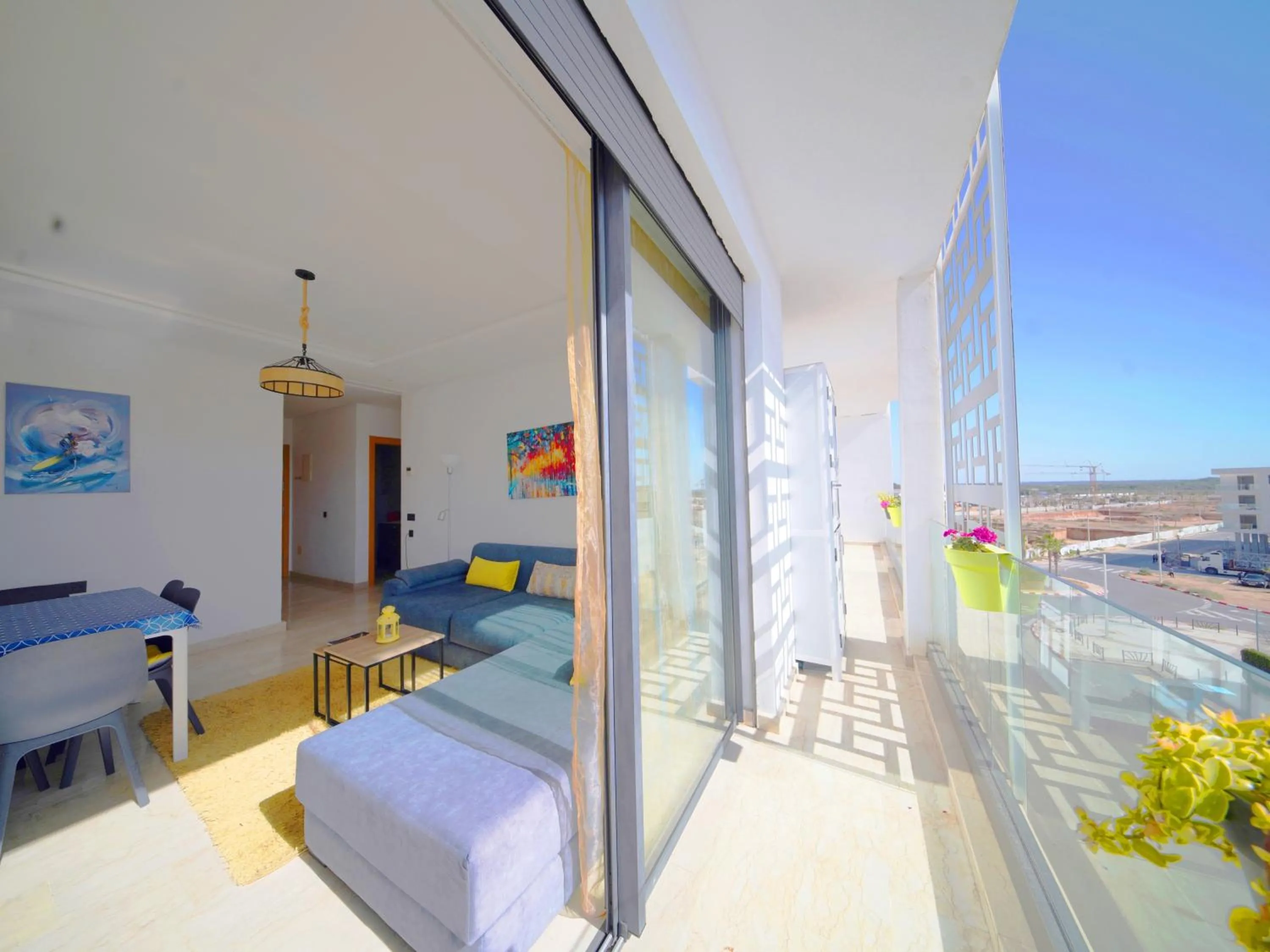 Balcony/Terrace, Bed in Geronticus apartment
