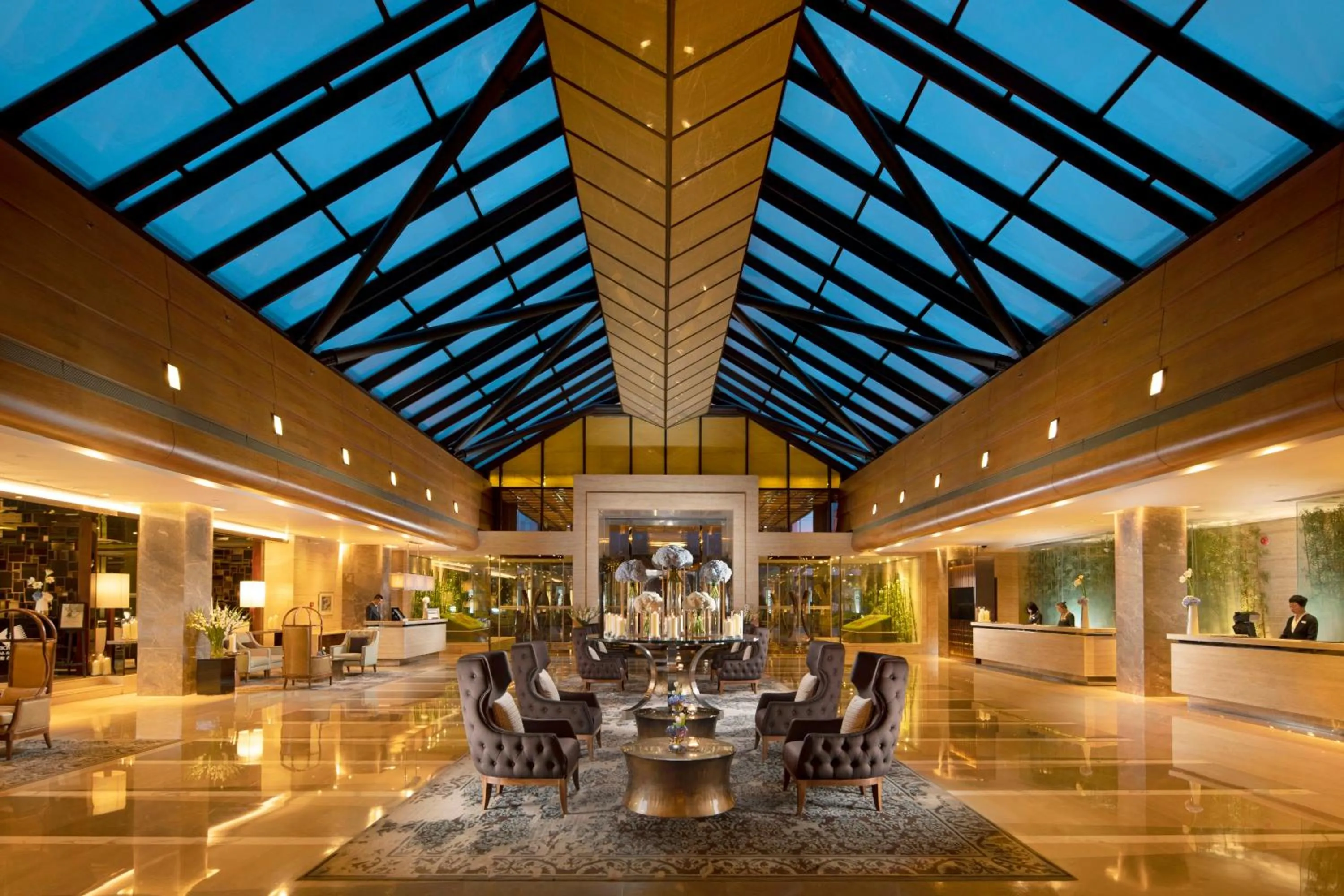 Facade/entrance in Kempinski Hotel Beijing Yansha Center