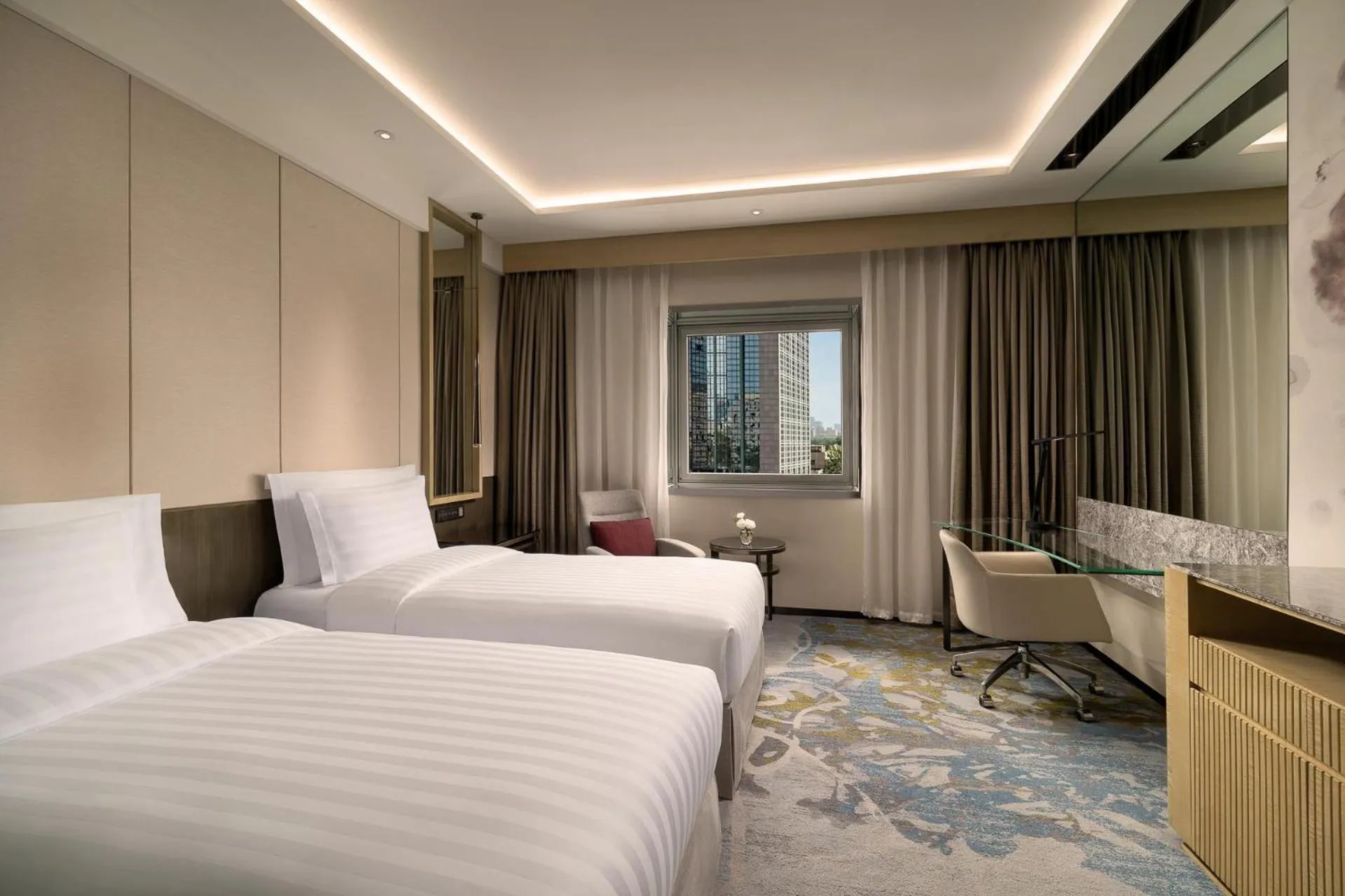 Bedroom, Bed in Kempinski Hotel Beijing Yansha Center