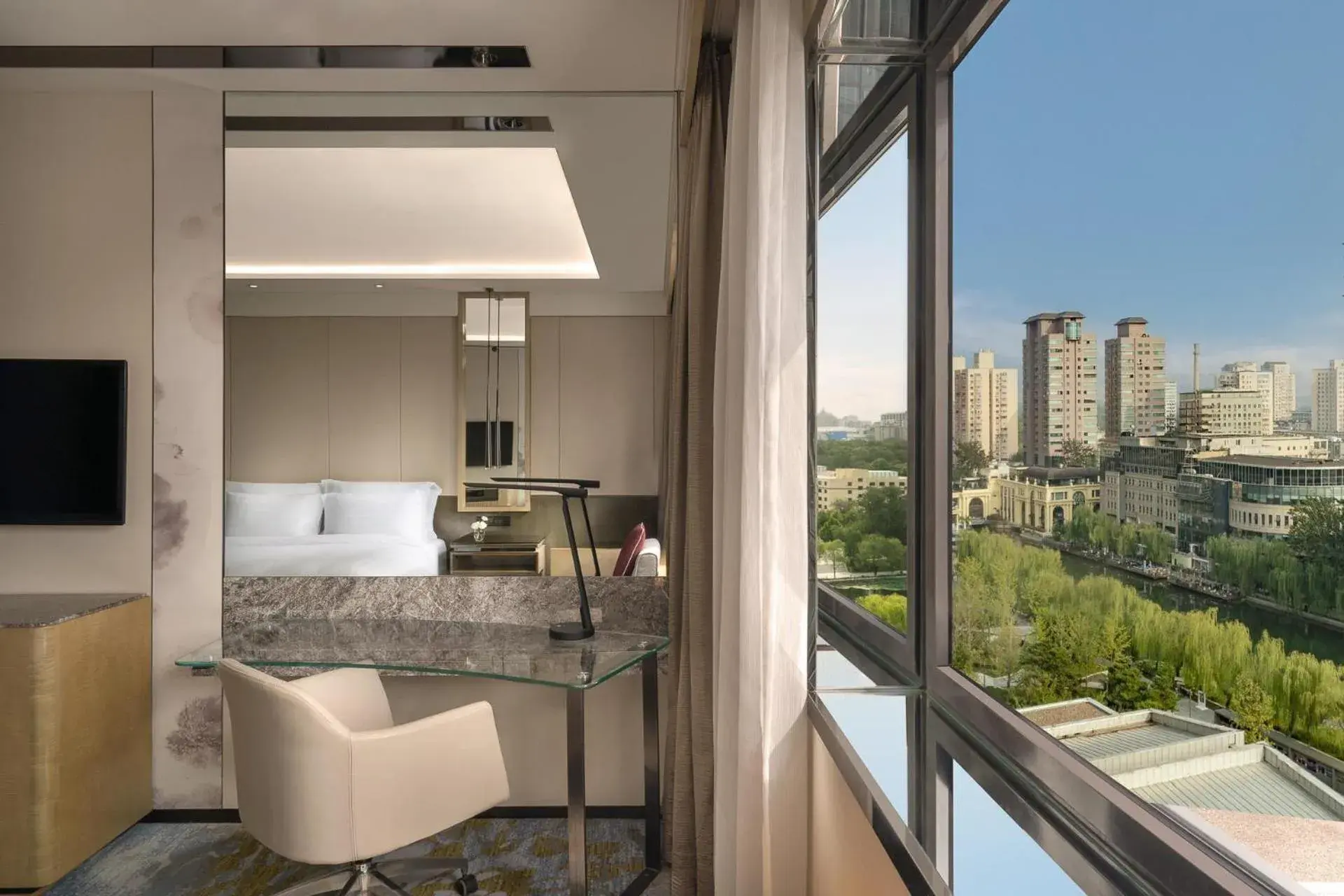 Bedroom in Kempinski Hotel Beijing Yansha Center Bedroom in Kempinski Hotel Beijing Yansha Center