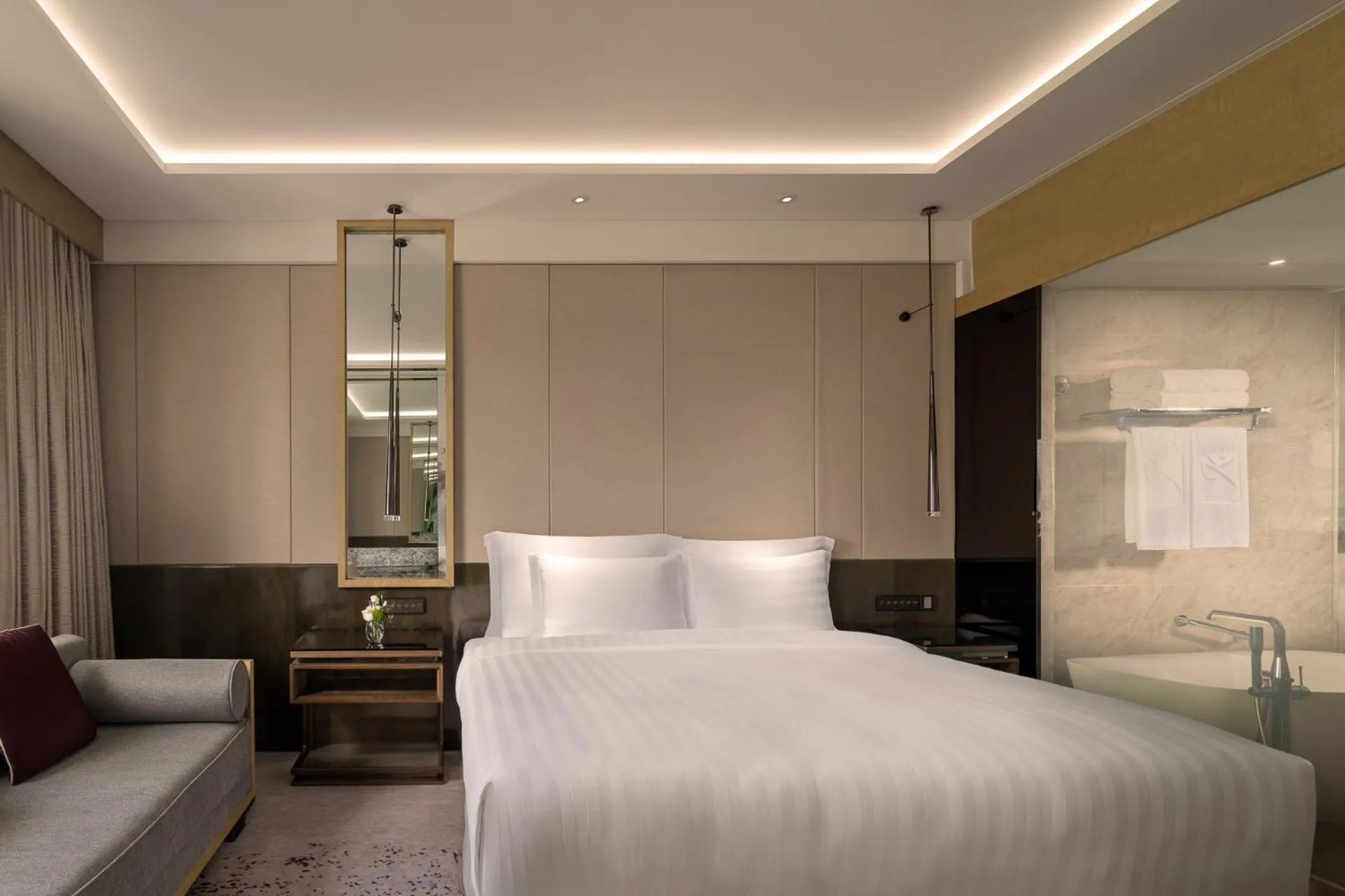 Bedroom, Bed in Kempinski Hotel Beijing Yansha Center