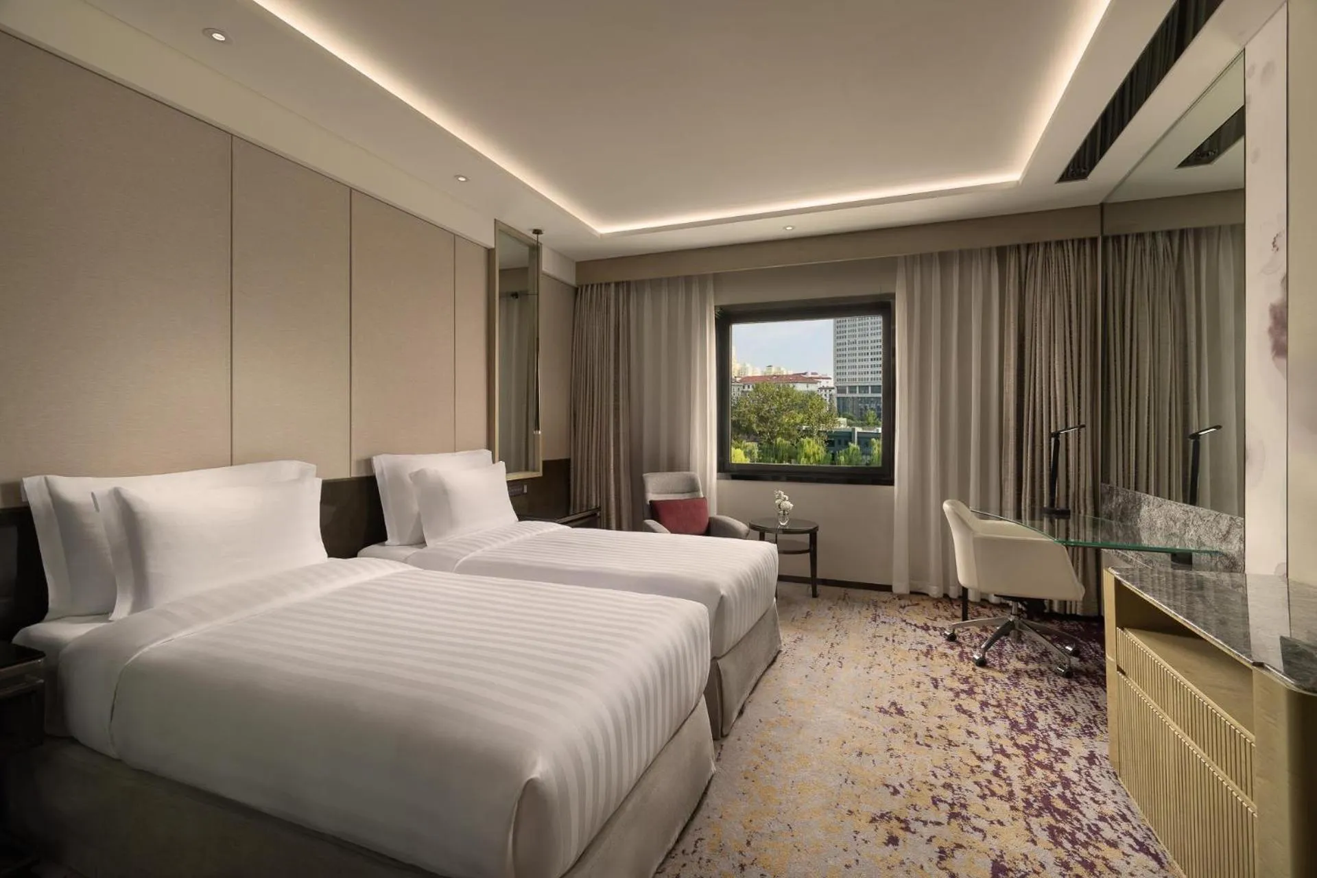 Bedroom, Bed in Kempinski Hotel Beijing Yansha Center