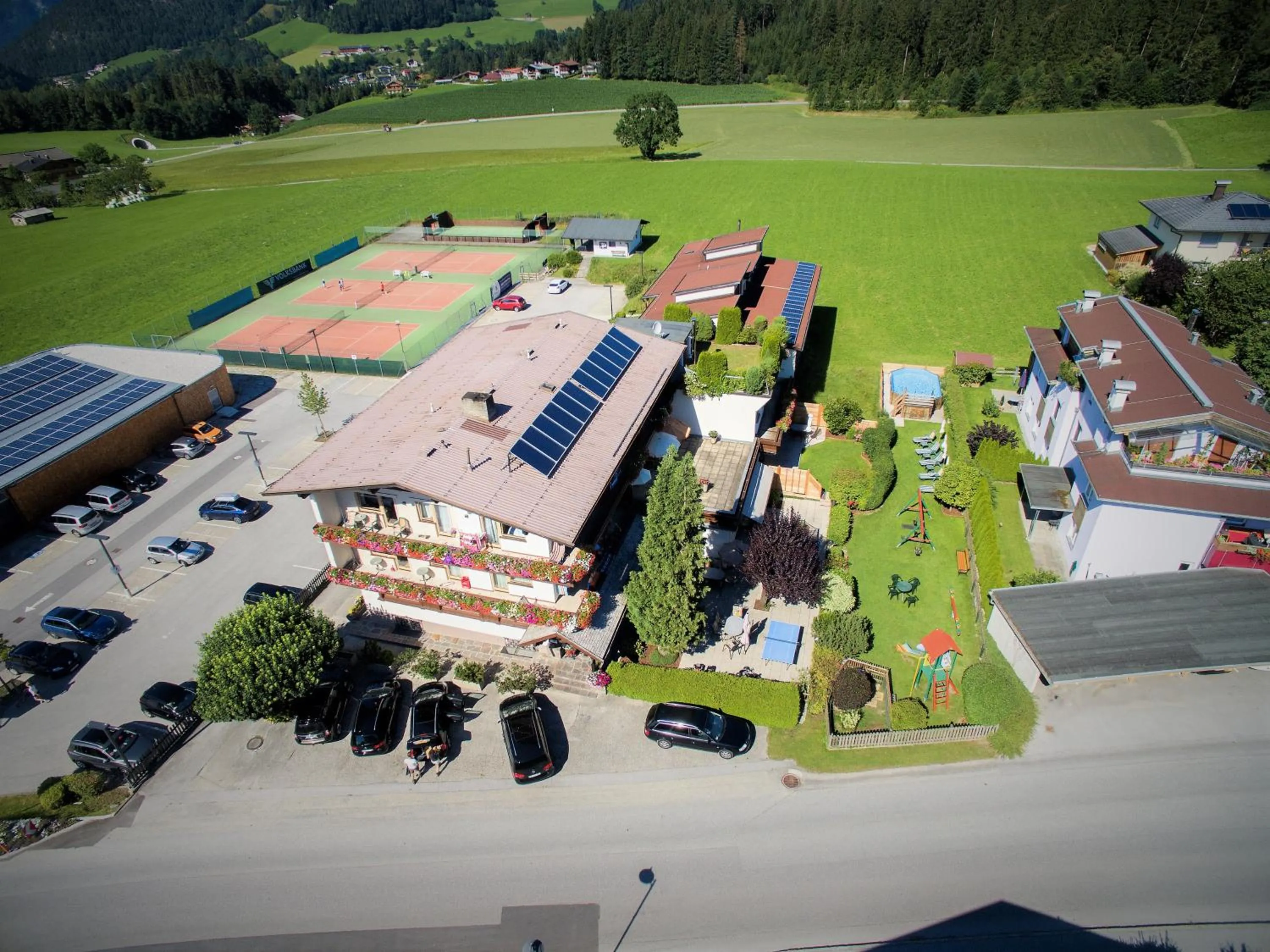 Bird's eye view in Angerer Alpine Suiten und Familienappartements Tirol