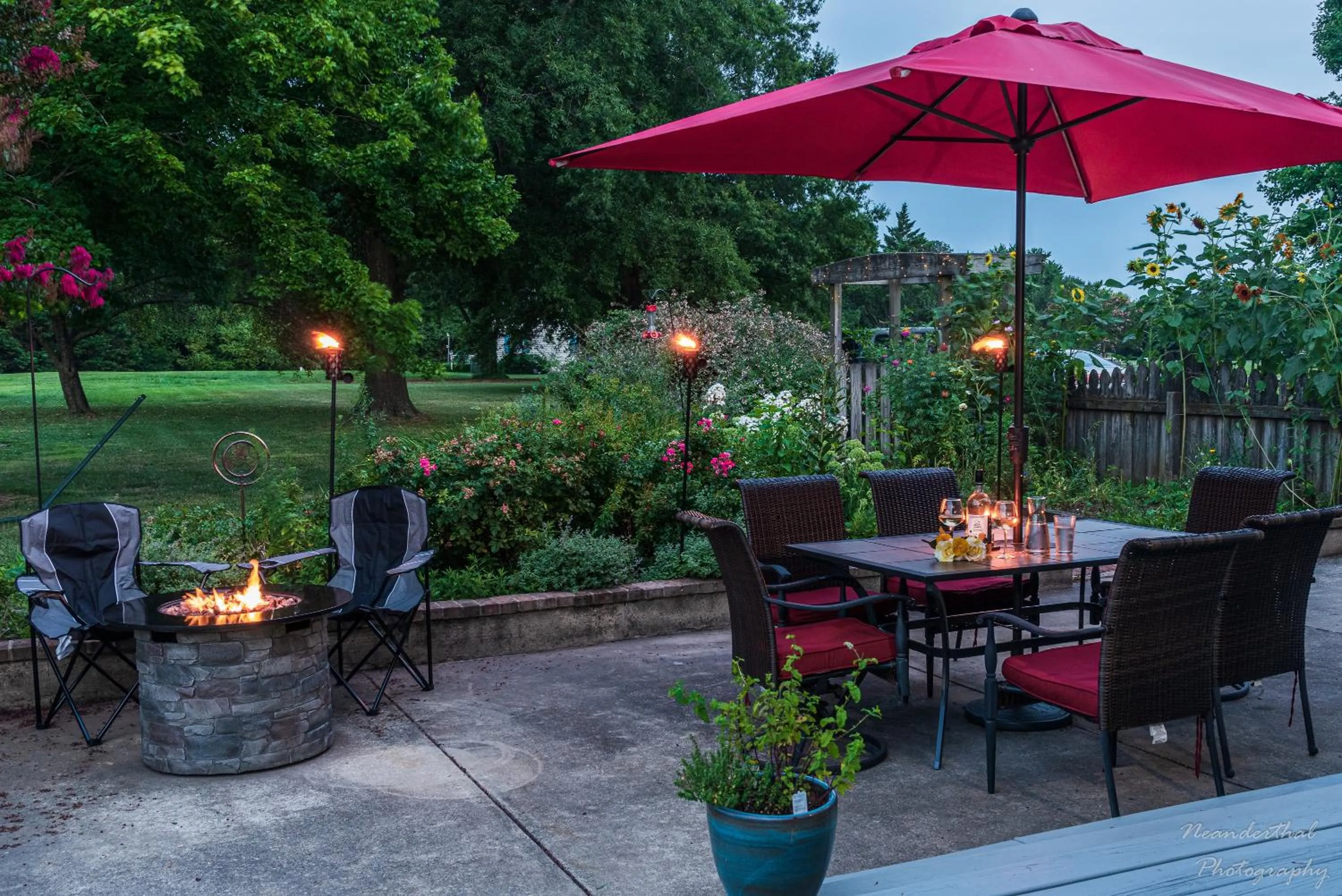 Patio in The Yellow Rose of Talbot Bed and Breakfast