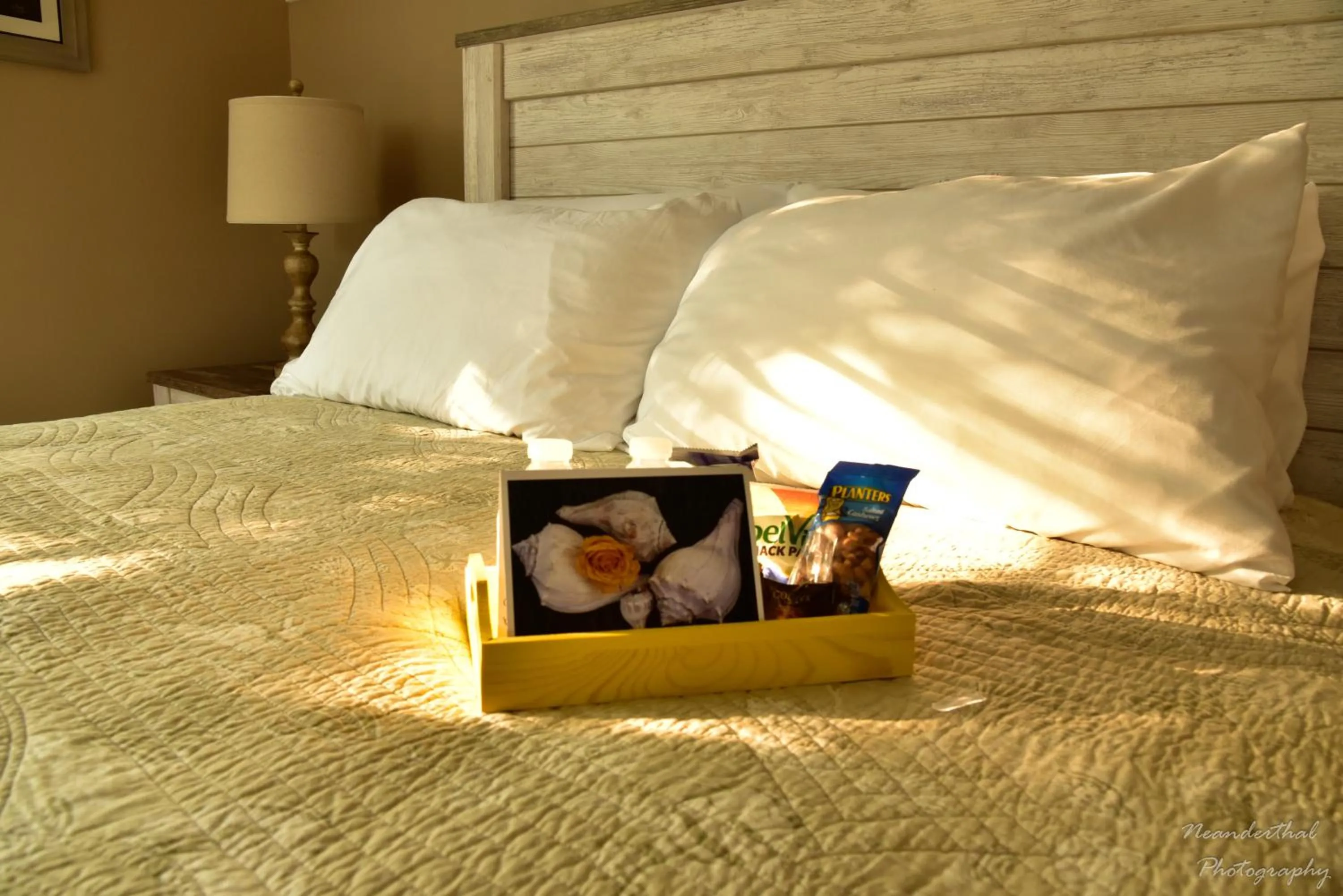 Bed in The Yellow Rose of Talbot Bed and Breakfast