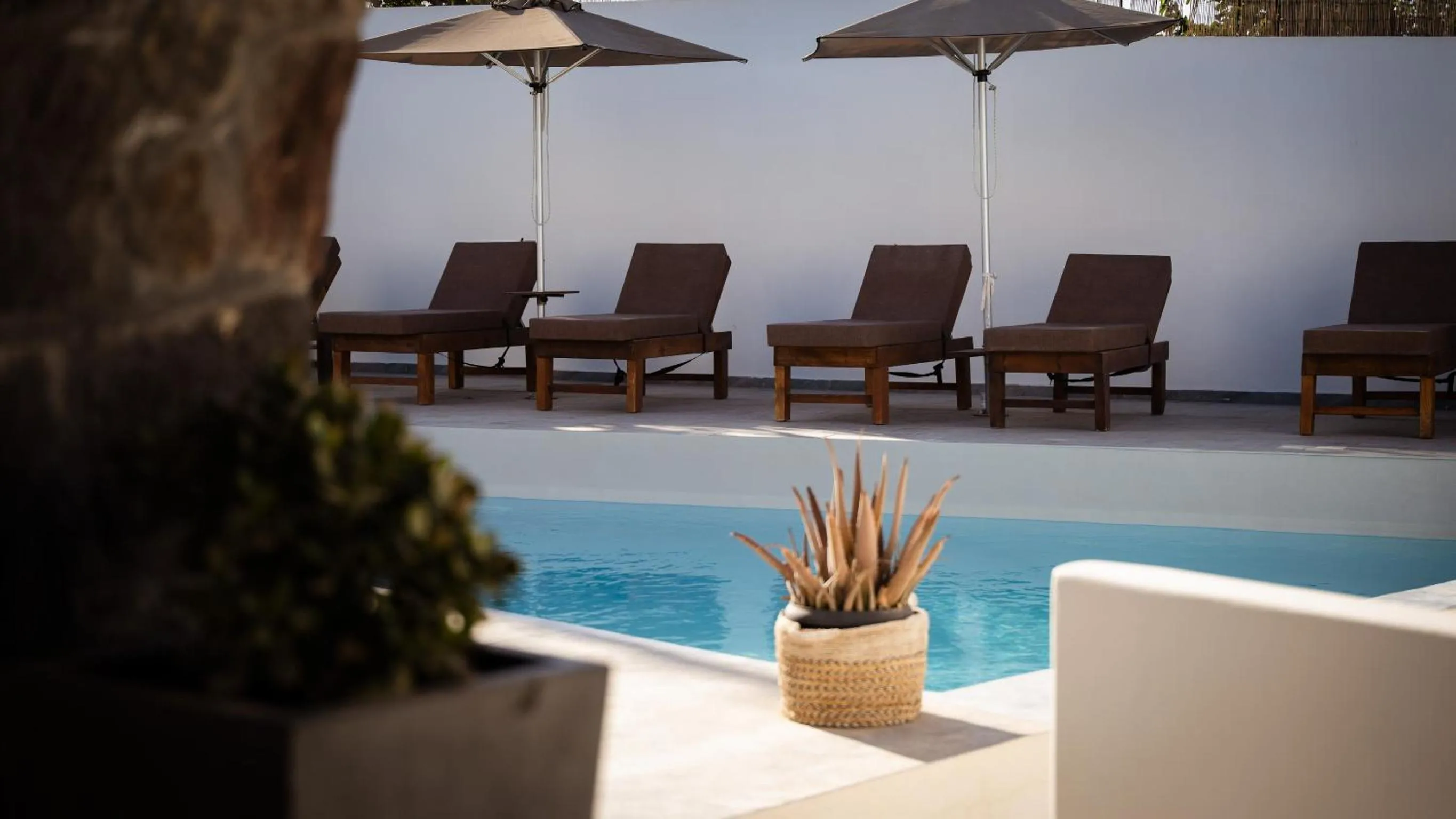 Seating area in Noir Santorini