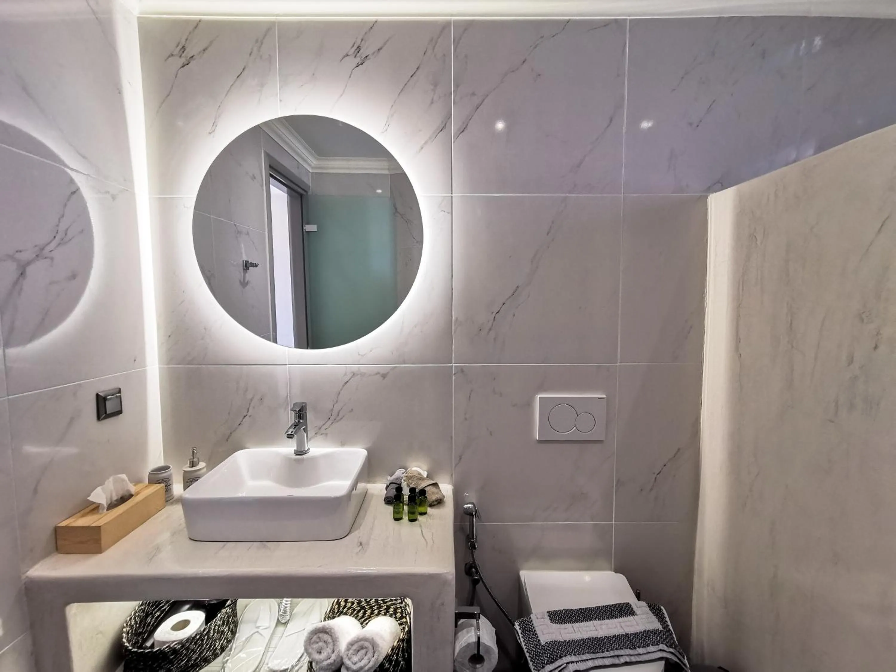 Bathroom in Noir Santorini