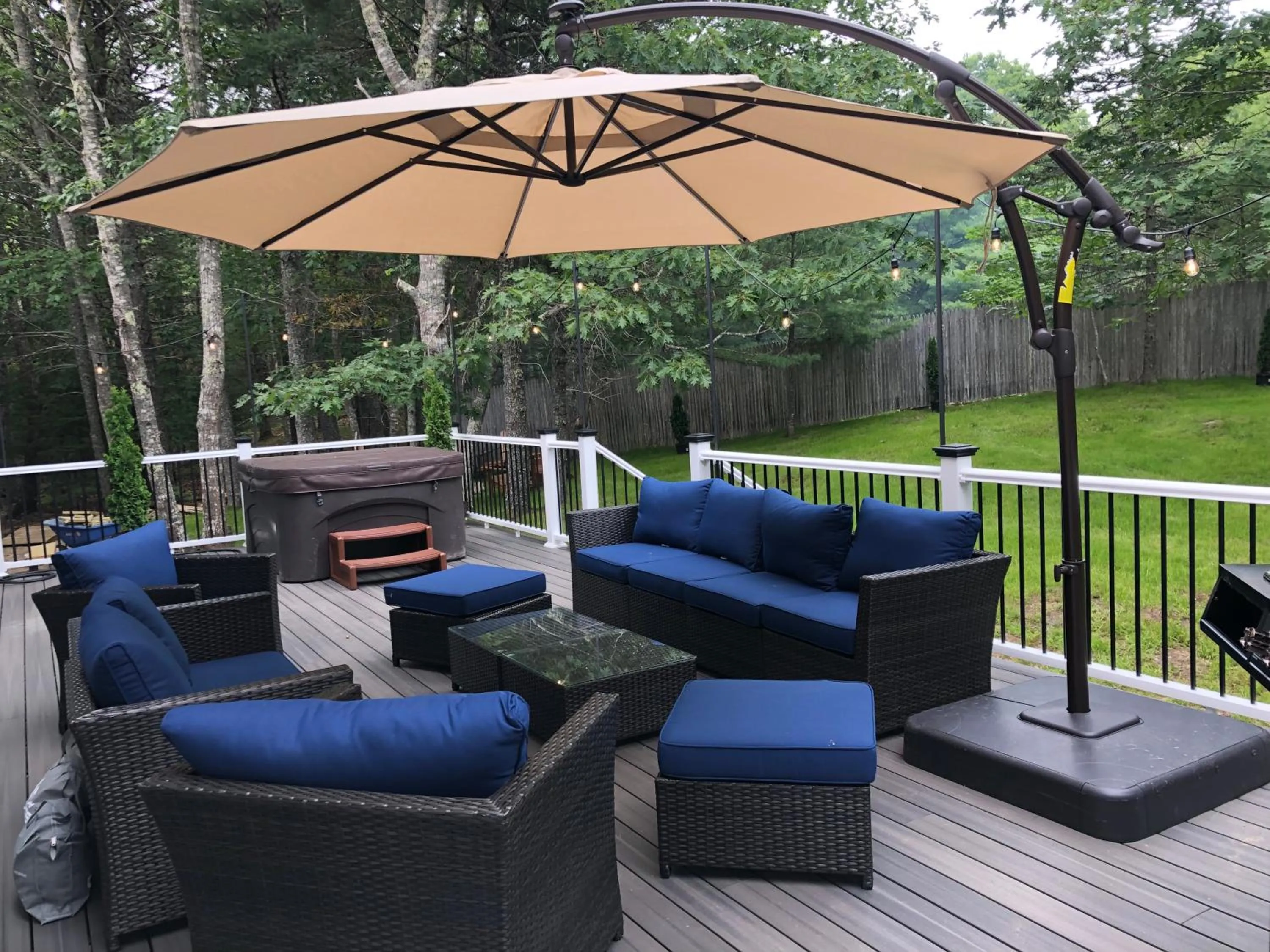 Balcony/Terrace in The Mighty Oaks Retreat,modern house Bar Harbor Acadia MDI