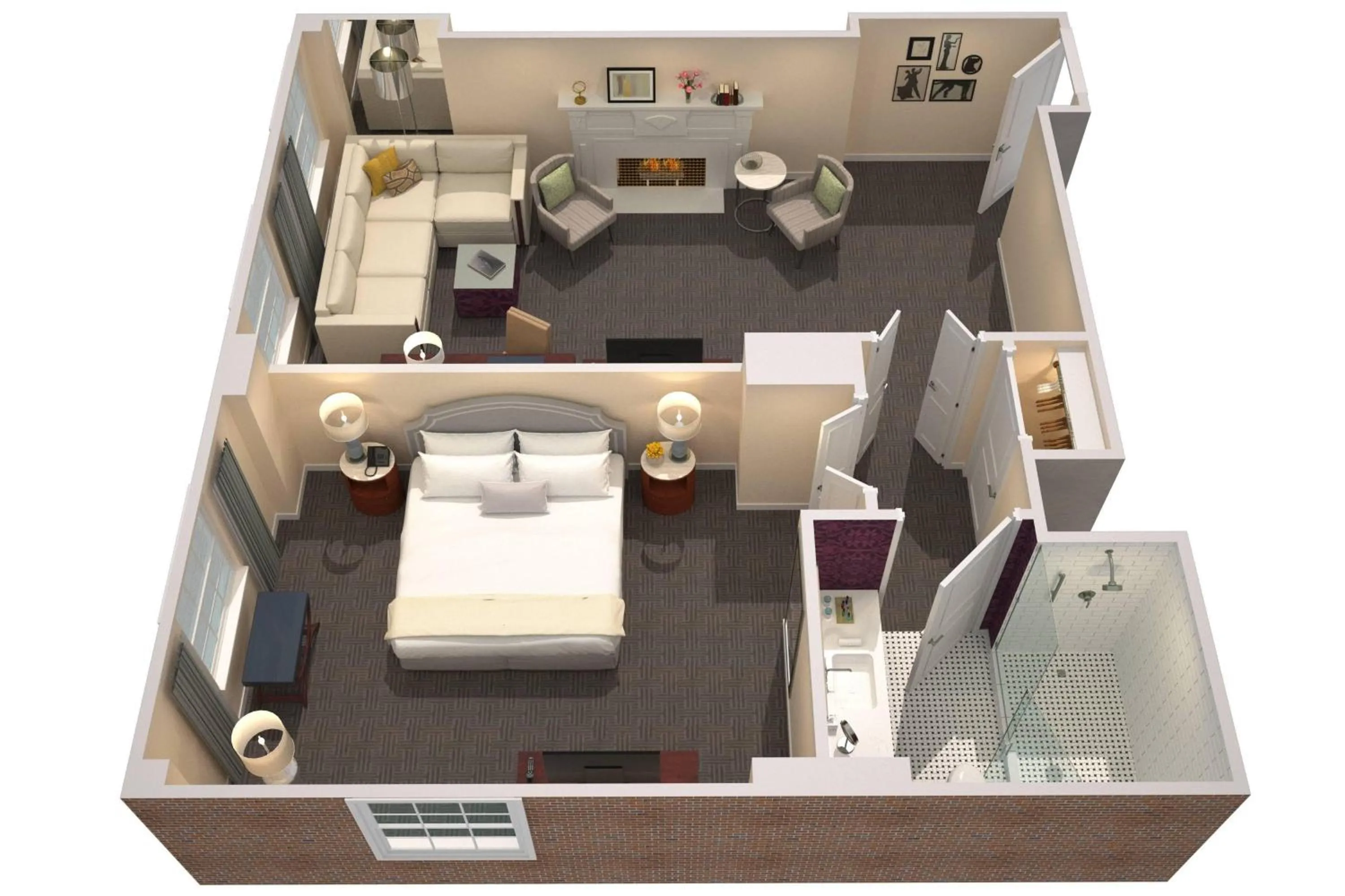 Bedroom, Bed in The Mayflower Hotel, Autograph Collection