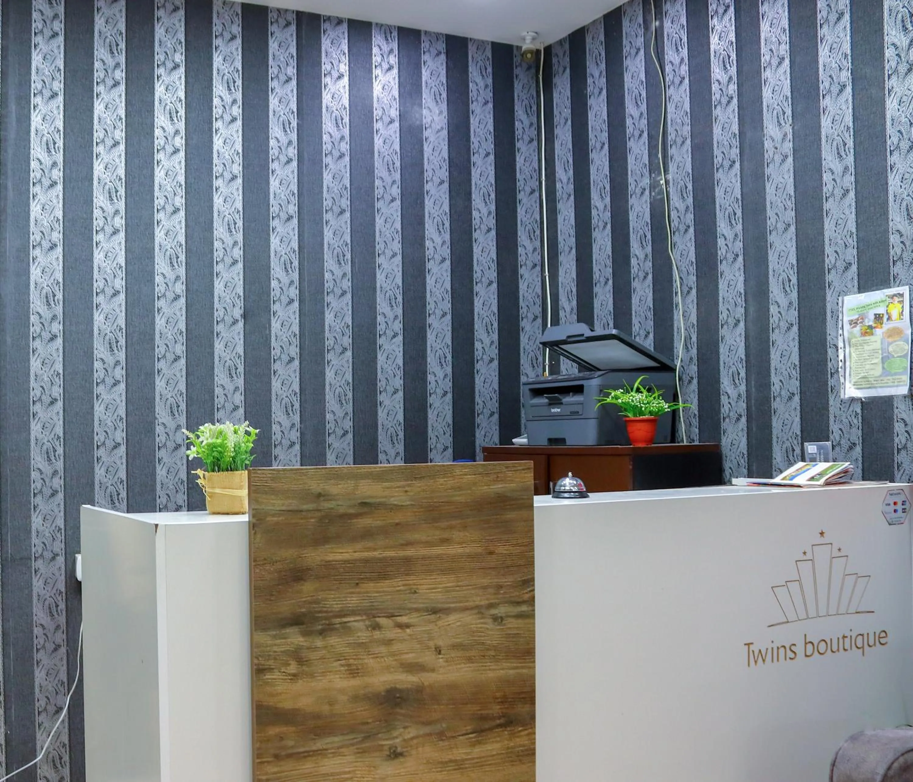 Text overlay in Twins Downtown Hotel