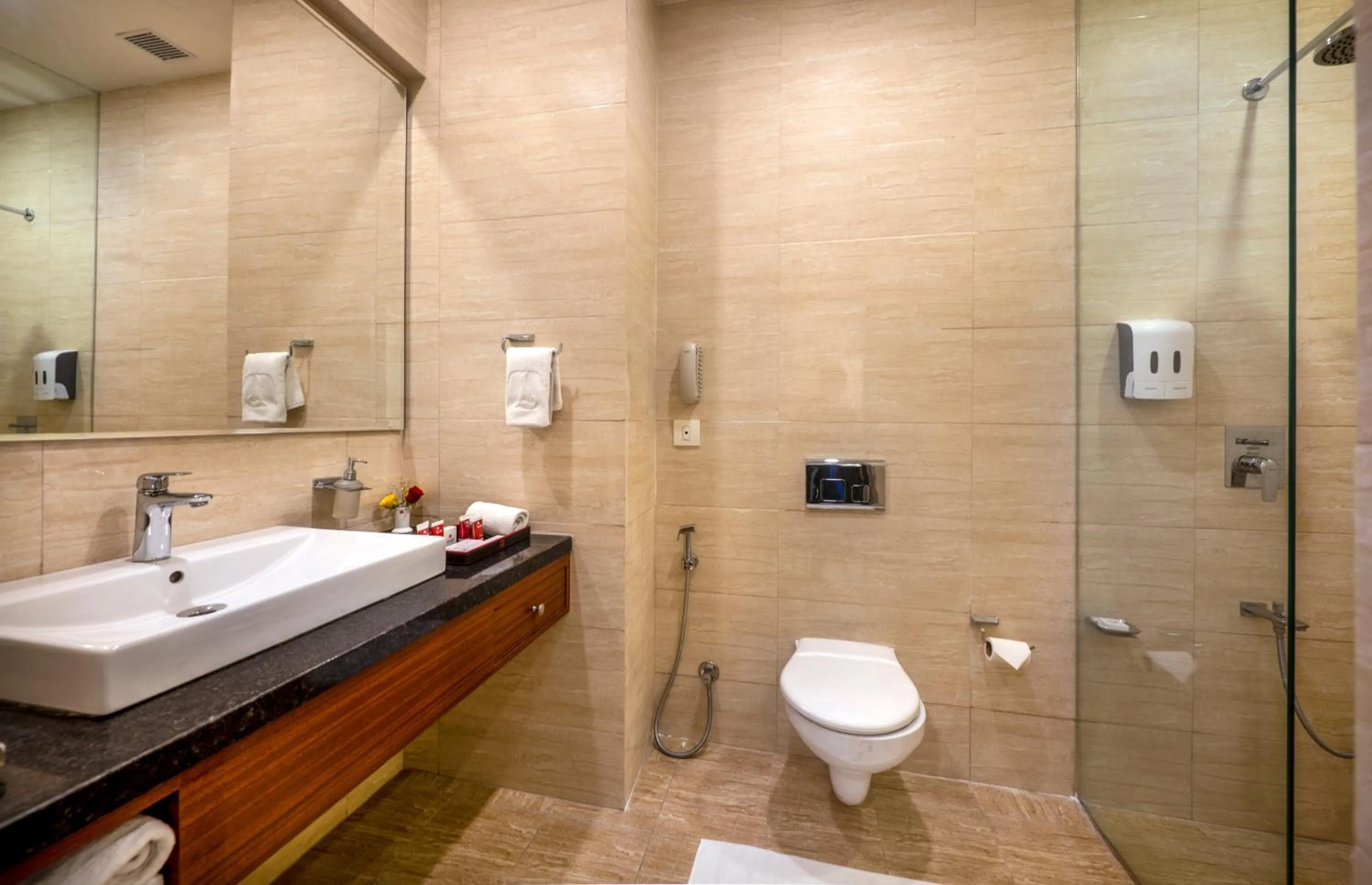 Bathroom in Lords Eco Inn Shapar Rajkot