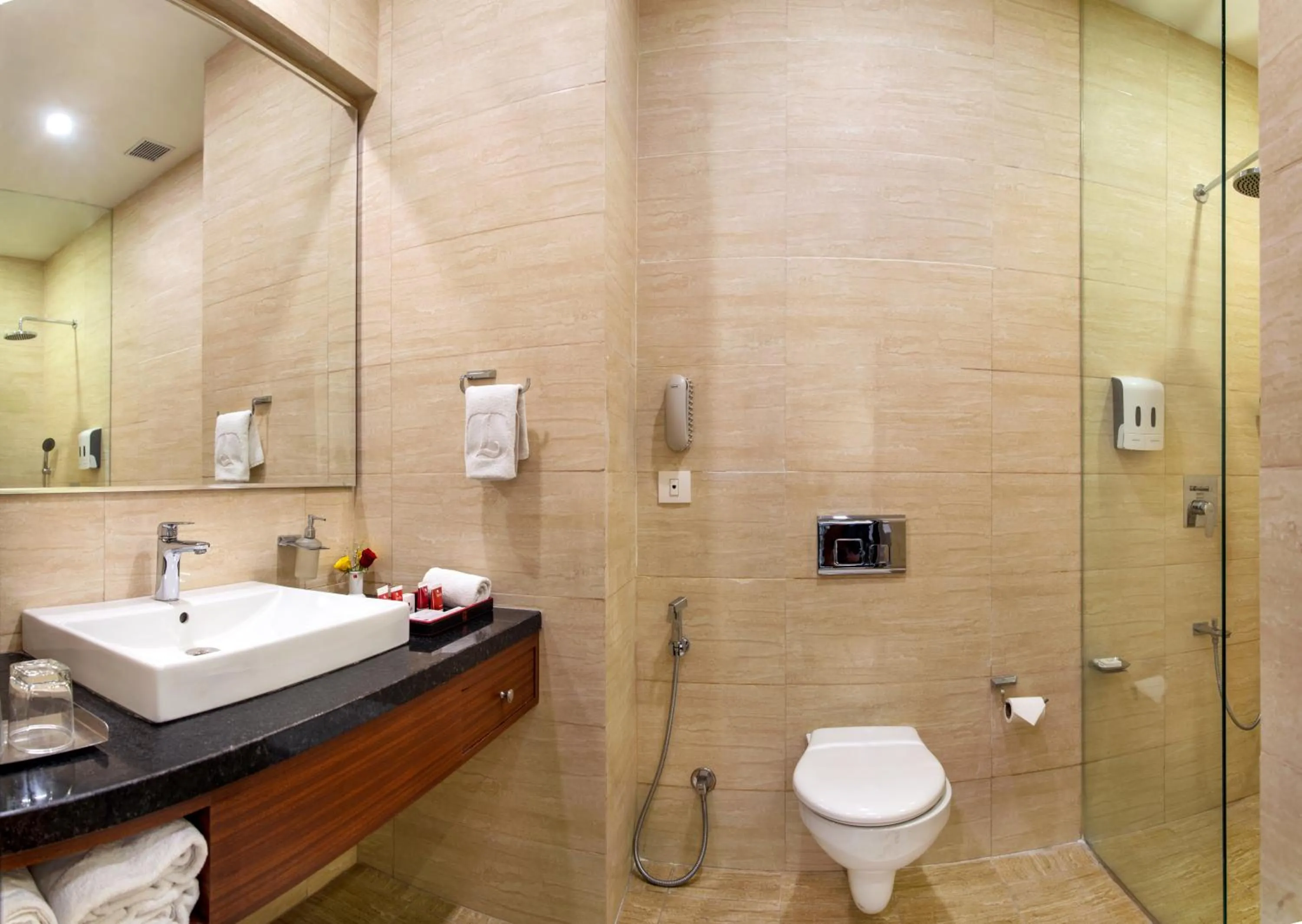 Bathroom in Lords Eco Inn Shapar Rajkot