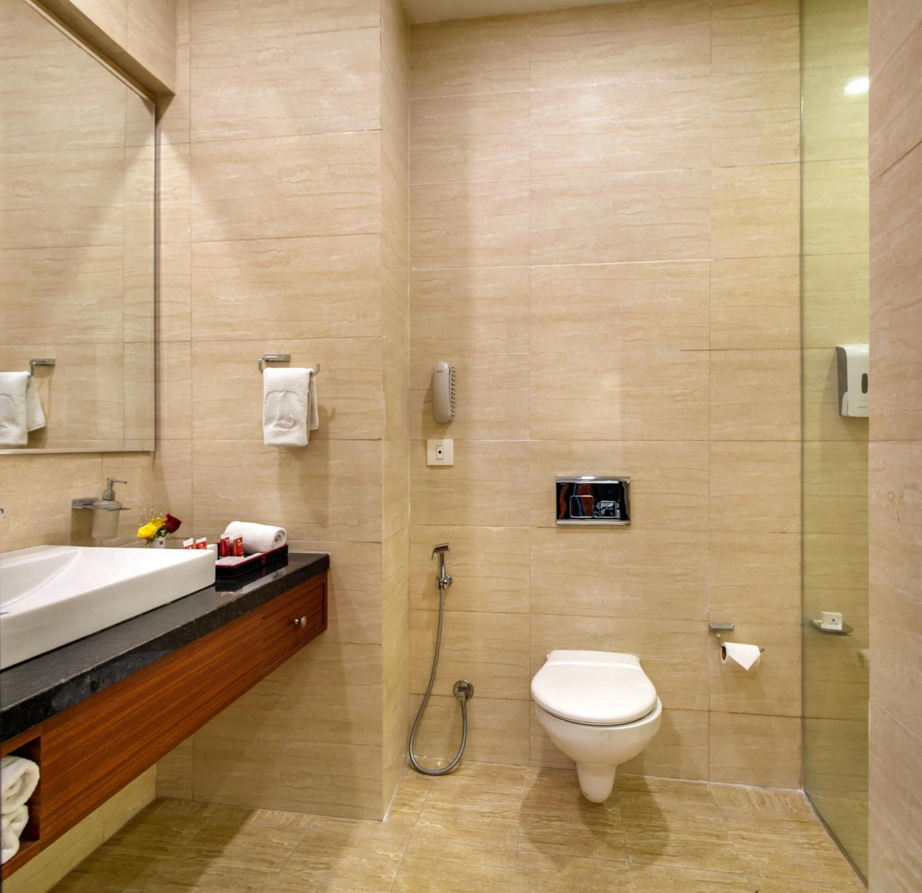 Toilet in Lords Eco Inn Shapar Rajkot