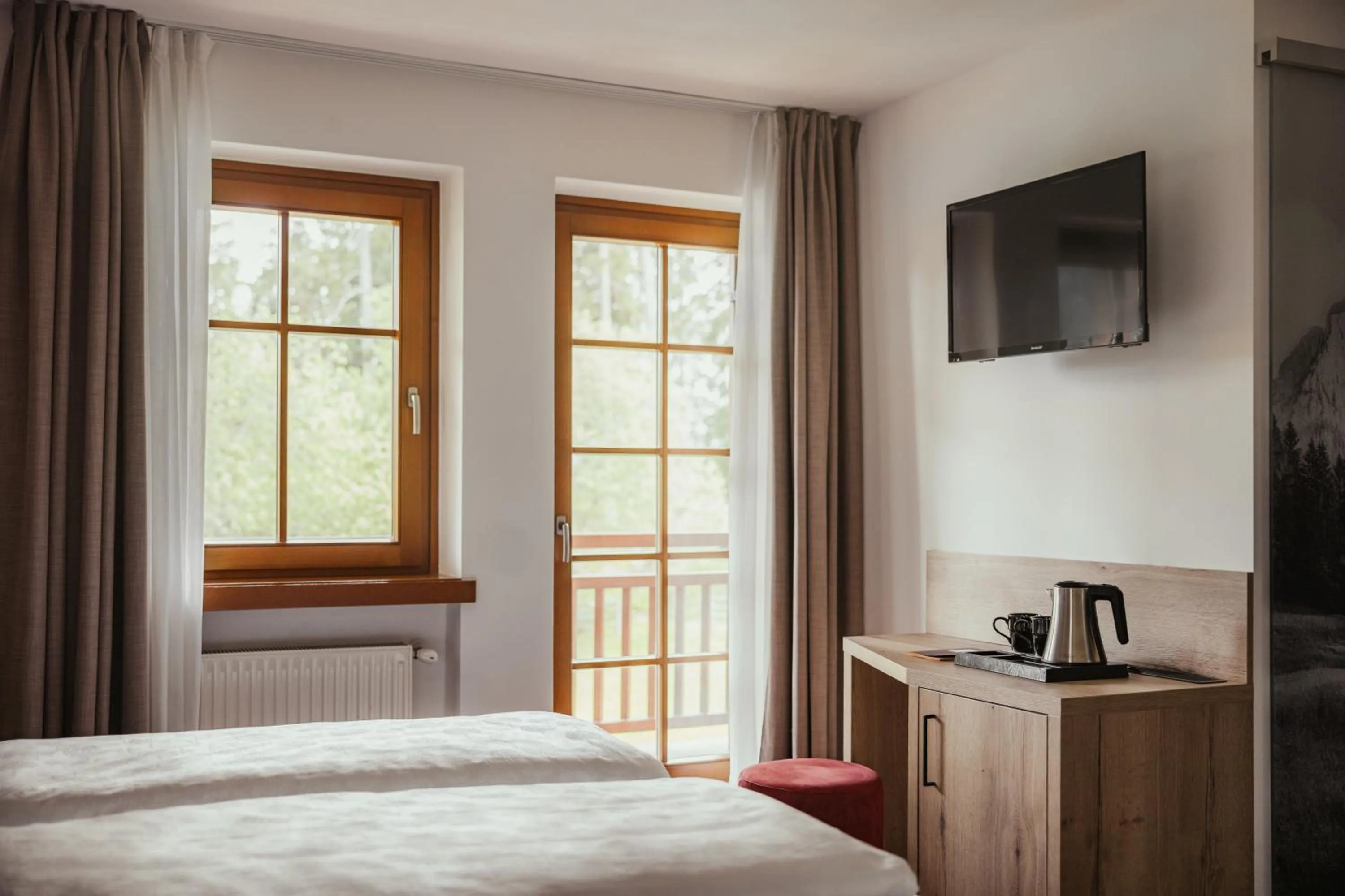 Bed in Hotel Leonhard