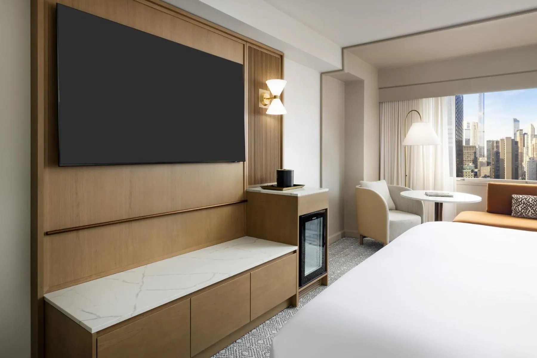 Photo of the whole room, Bed in Hyatt Regency Times Square