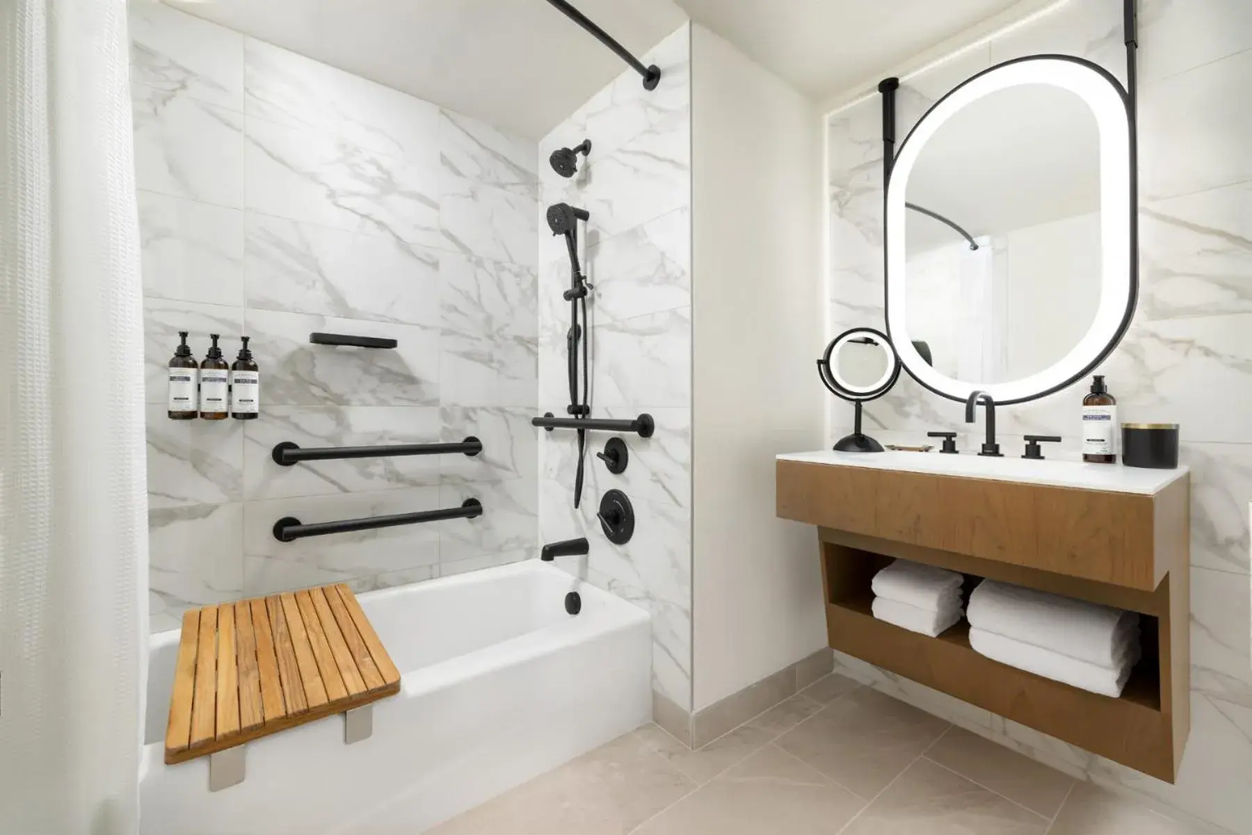 Bathroom in Hyatt Regency Times Square Bathroom in Hyatt Regency Times Square