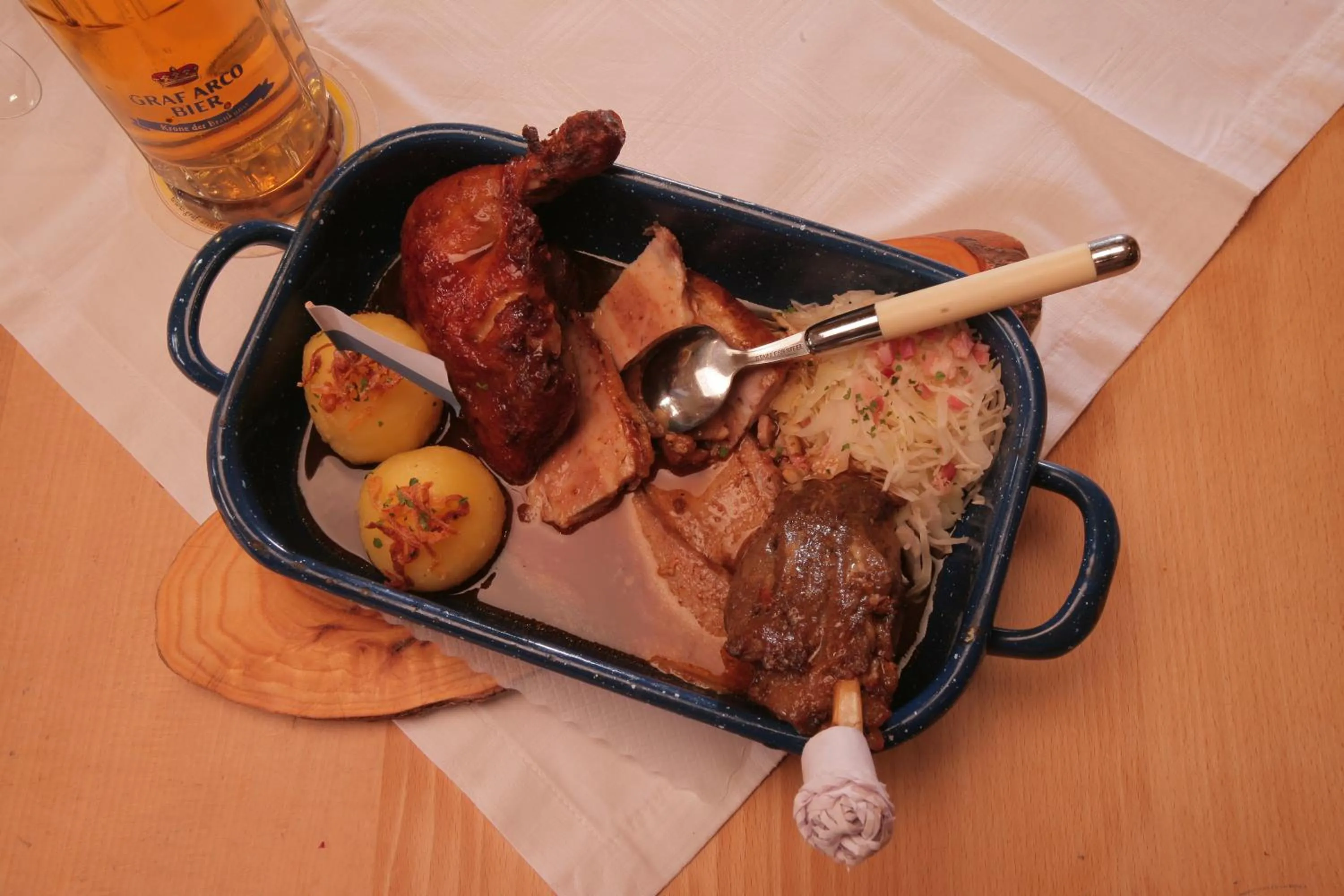 Food close-up in Gasthof Wimmer Weissbräu