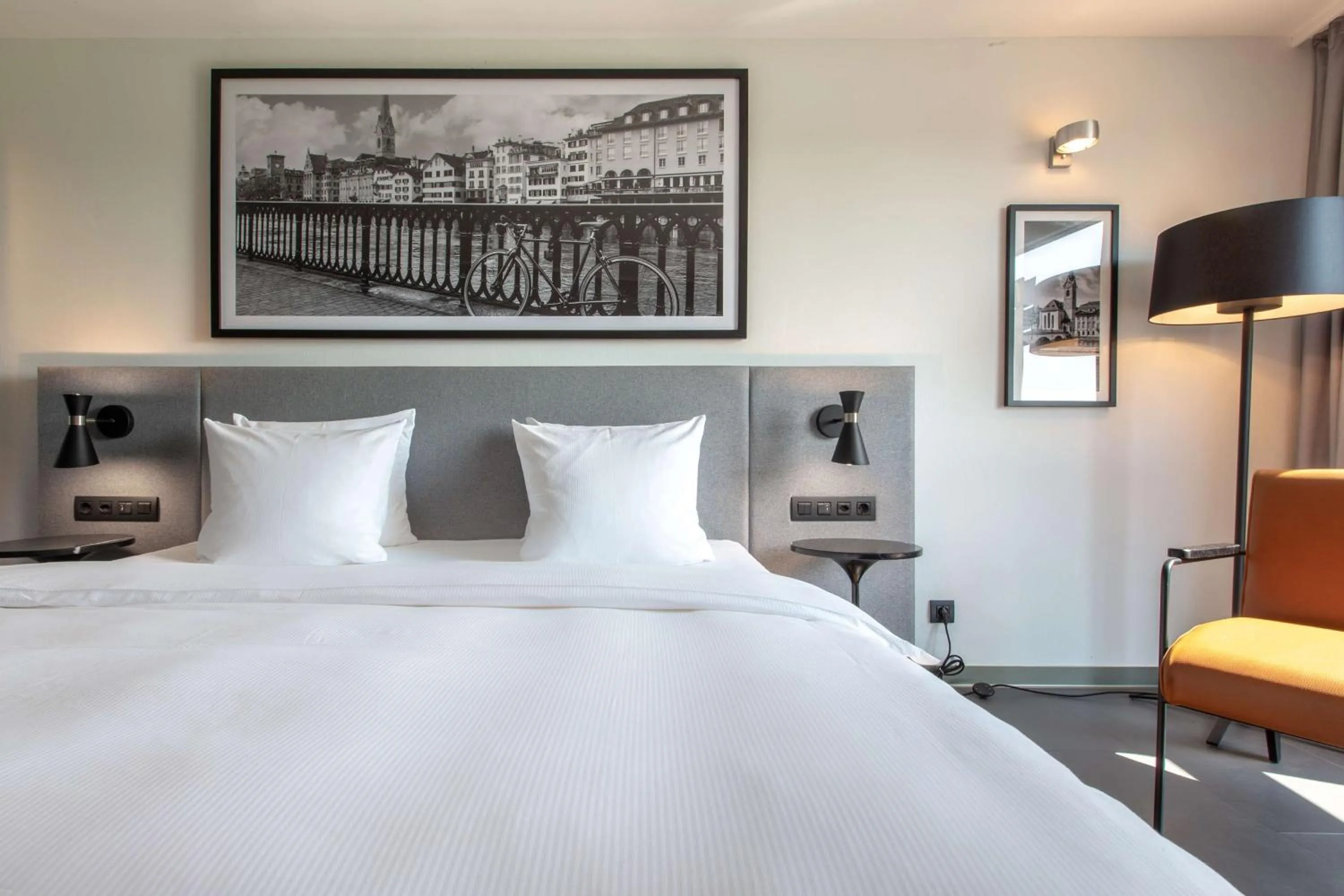 Decorative detail, Bed in Radisson Hotel Zurich Airport