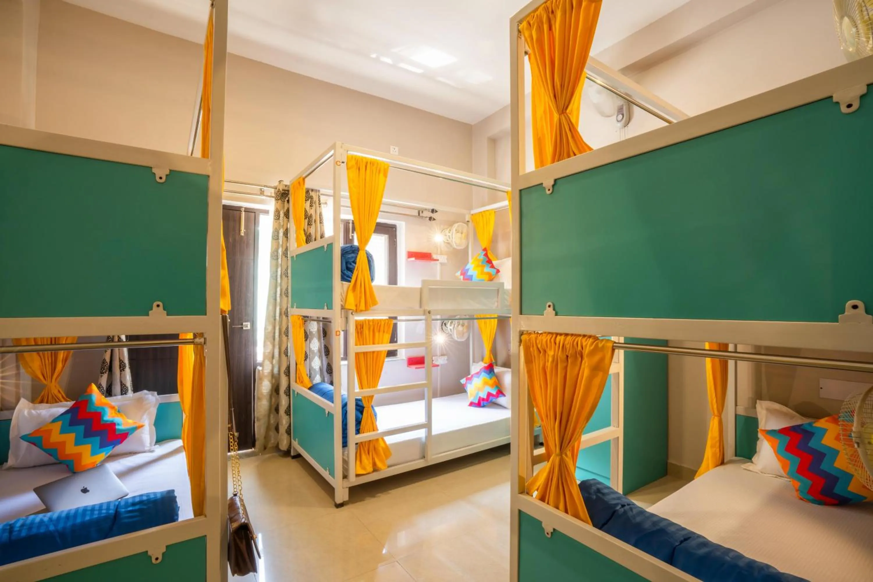 Bed in goSTOPS Rishikesh, Lakshman Jhula