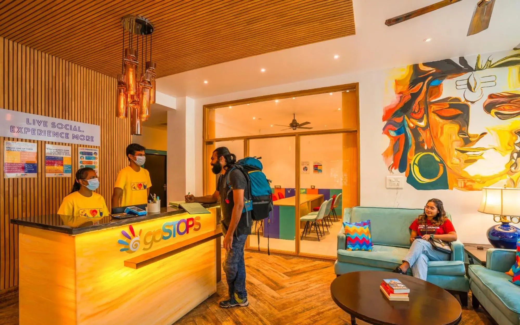 Lobby or reception in goSTOPS Rishikesh, Lakshman Jhula Lobby or reception in goSTOPS Rishikesh, Lakshman Jhula