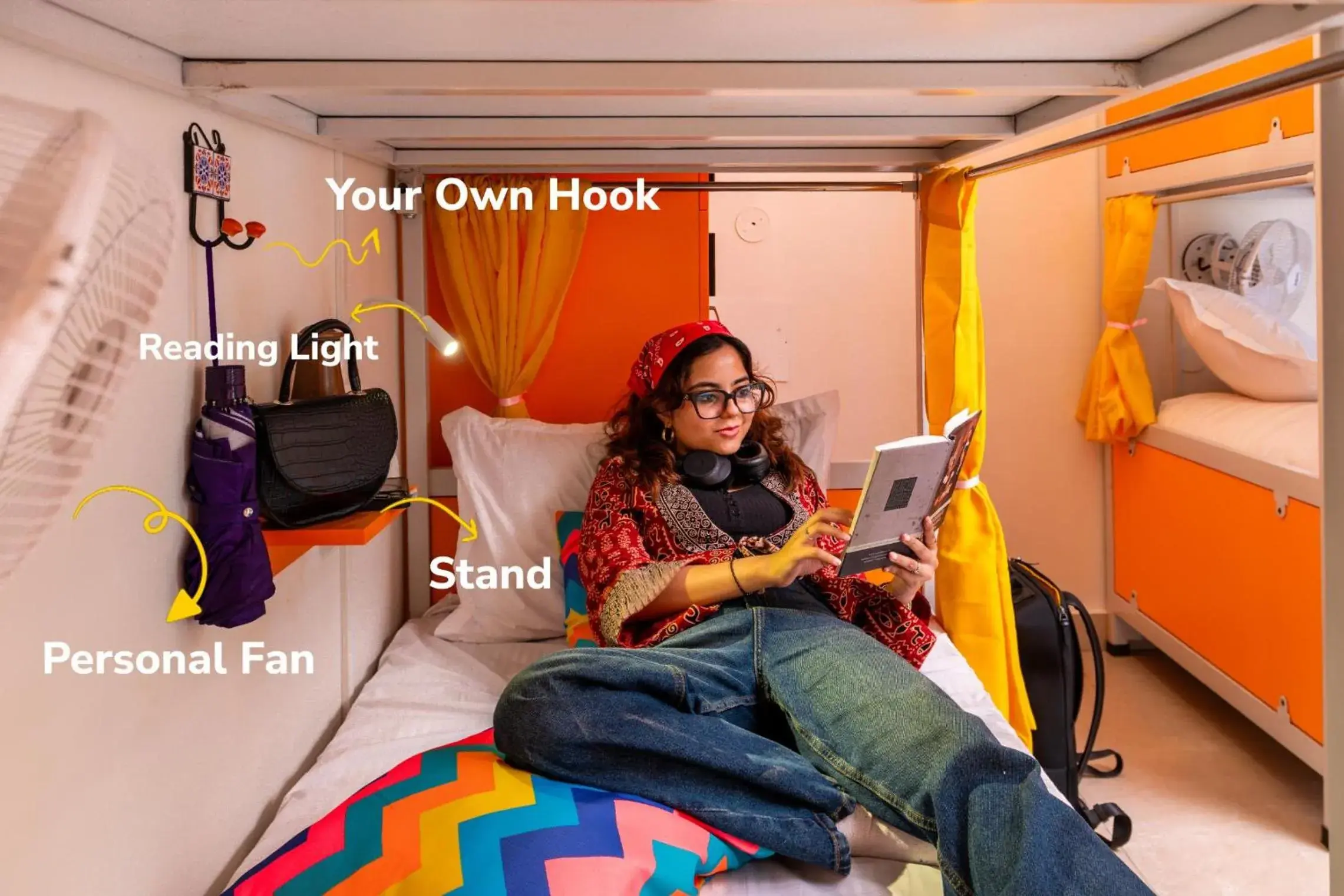 Bed in goSTOPS Rishikesh, Lakshman Jhula Bed in goSTOPS Rishikesh, Lakshman Jhula