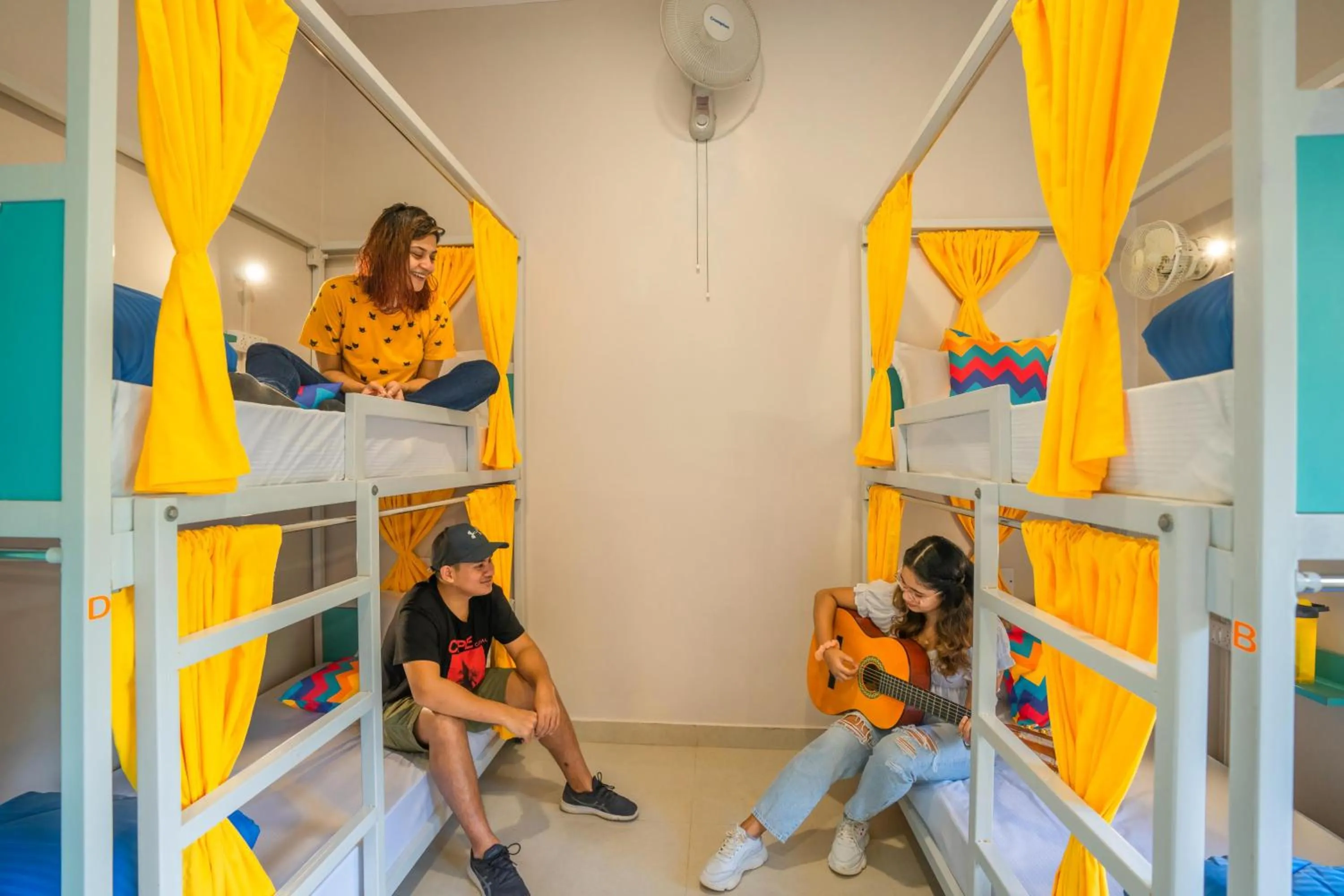 bunk bed in goSTOPS Rishikesh, Lakshman Jhula