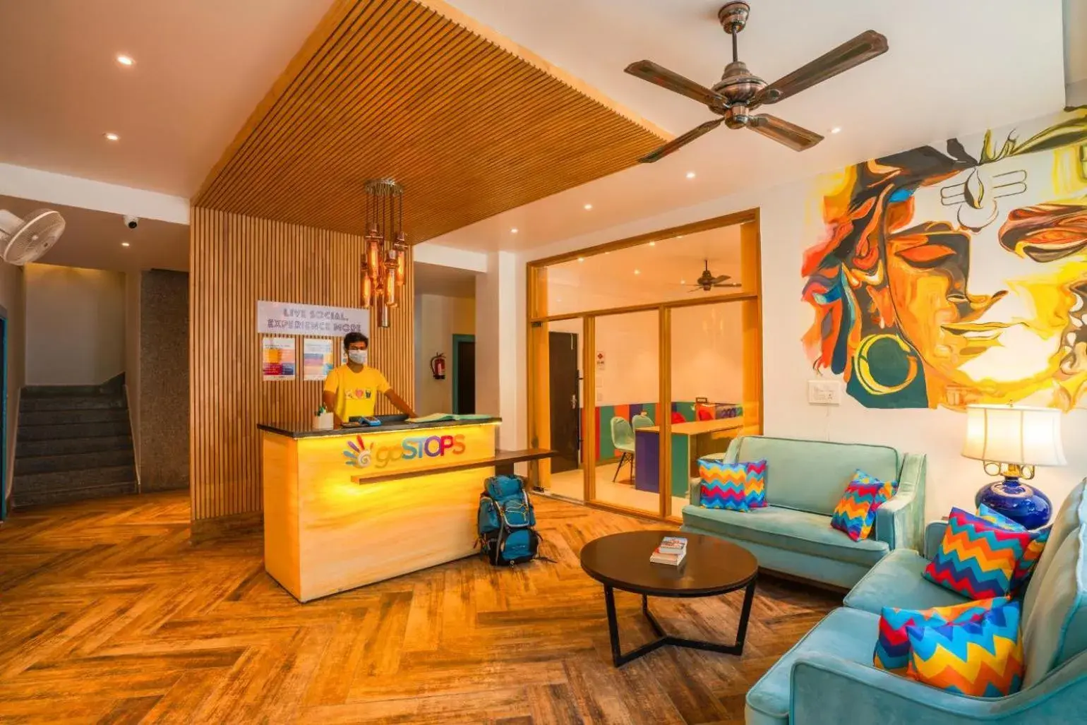 Lobby or reception in goSTOPS Rishikesh, Lakshman Jhula Lobby or reception in goSTOPS Rishikesh, Lakshman Jhula