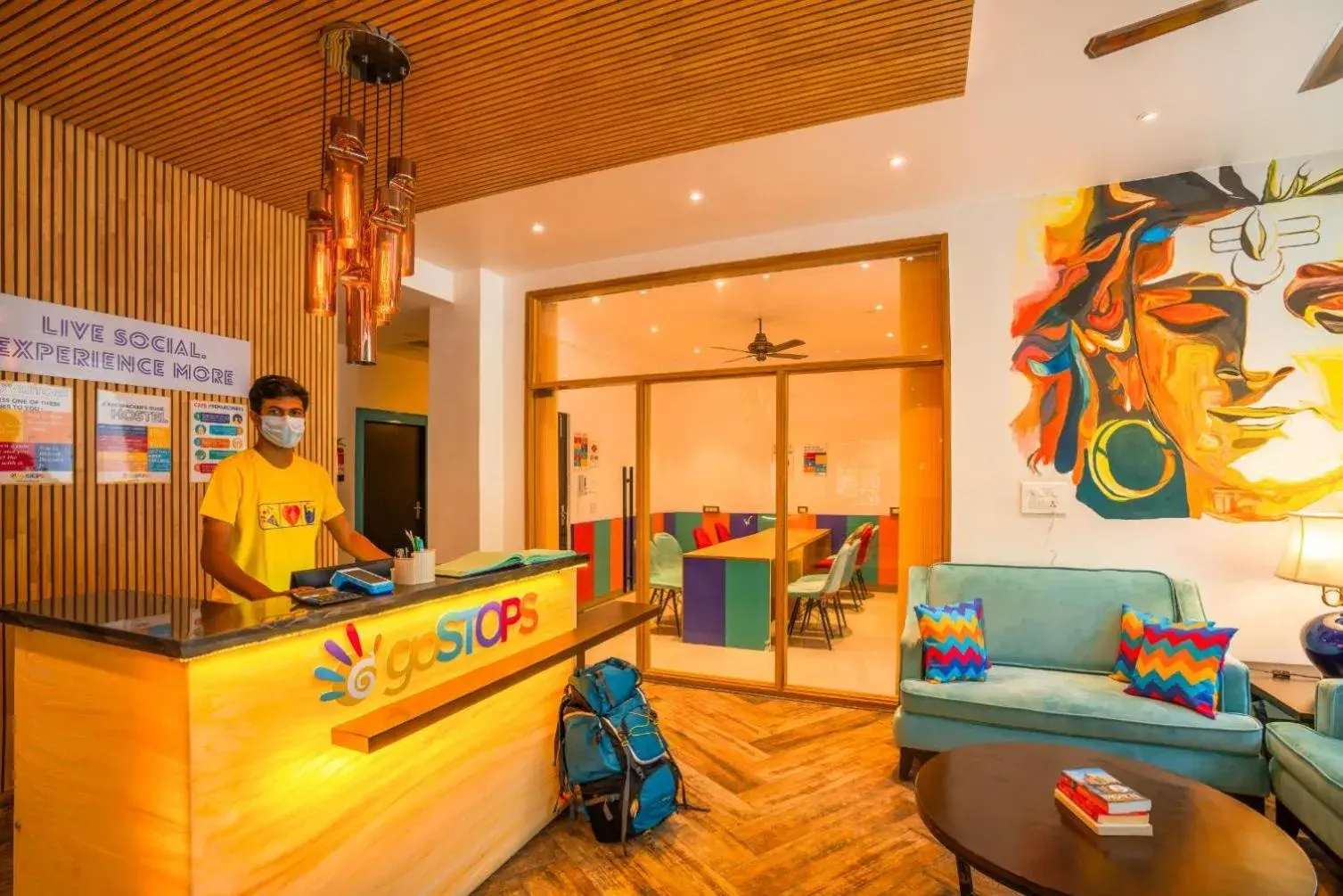 Lobby or reception in goSTOPS Rishikesh, Lakshman Jhula Lobby or reception in goSTOPS Rishikesh, Lakshman Jhula