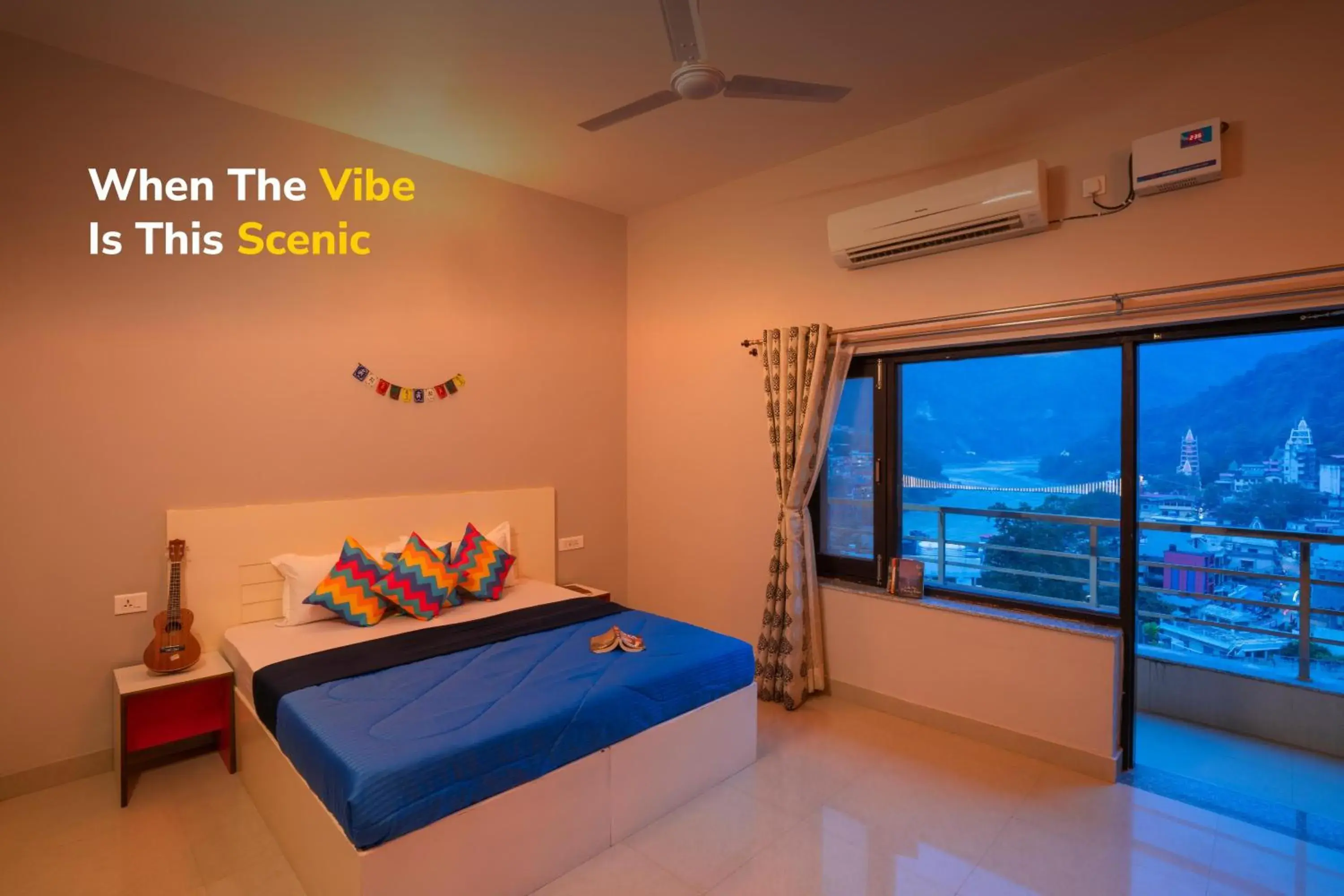 Bed in goSTOPS Rishikesh, Lakshman Jhula Bed in goSTOPS Rishikesh, Lakshman Jhula