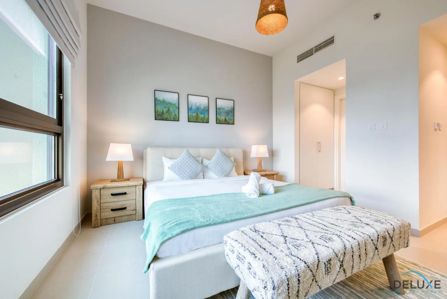 Bed in Community Living 2BR Close to Emirates Golf Club, Golf Views A, Madinat Al Mataar by Deluxe Holiday Homes