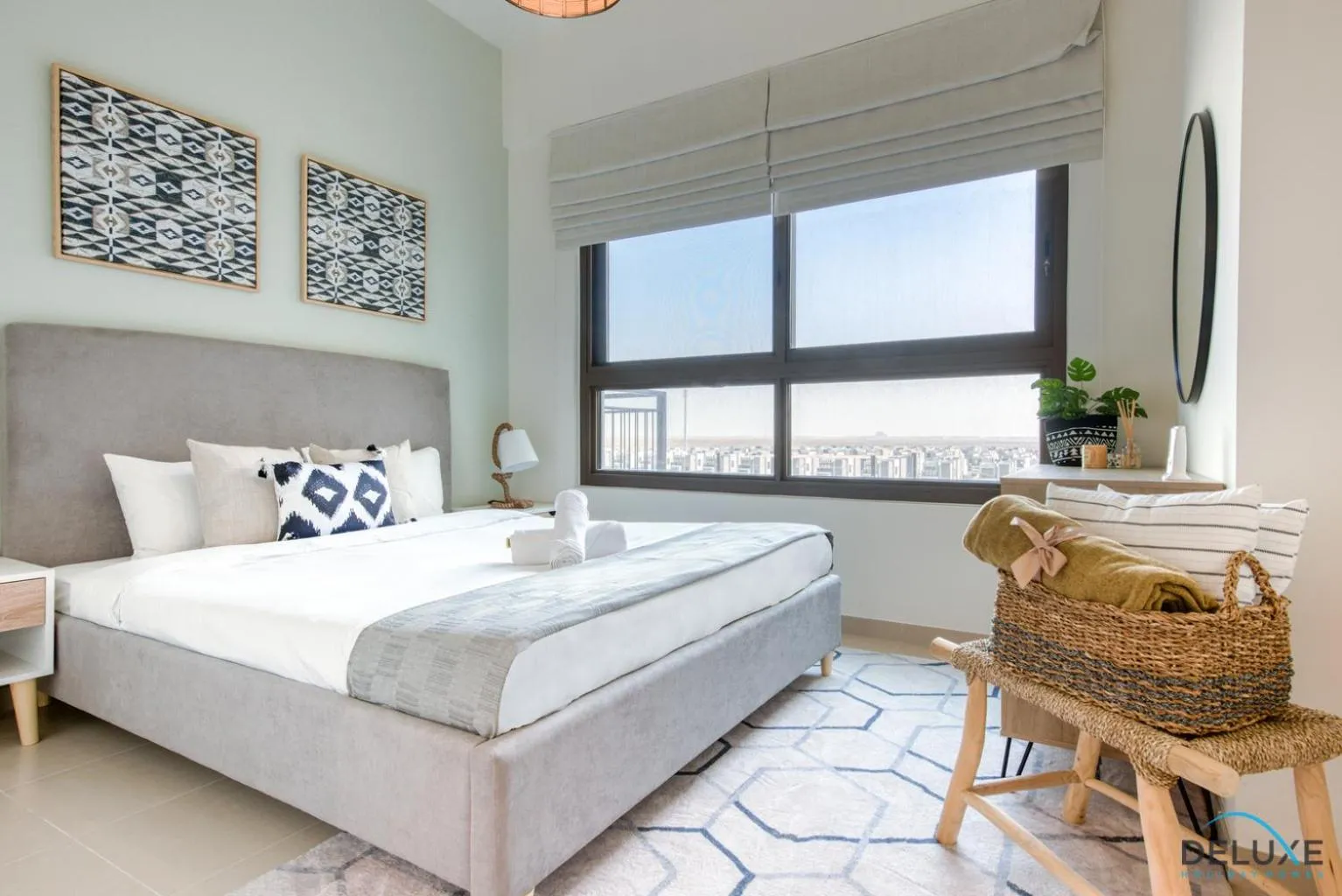 Bed in Community Living 2BR Close to Emirates Golf Club, Golf Views A, Madinat Al Mataar by Deluxe Holiday Homes