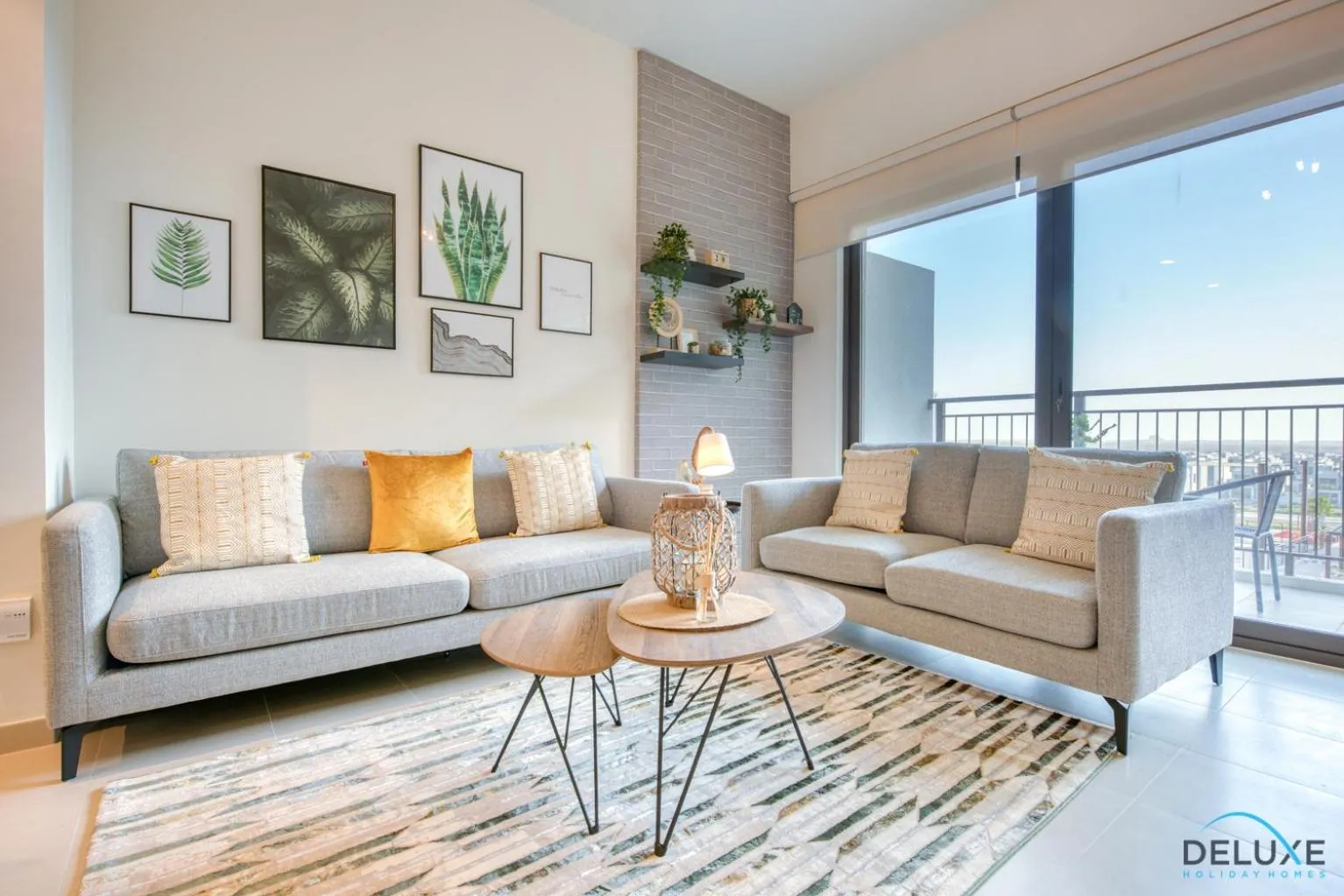 Balcony/Terrace in Community Living 2BR Close to Emirates Golf Club, Golf Views A, Madinat Al Mataar by Deluxe Holiday Homes