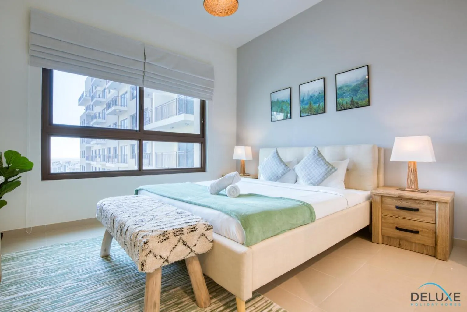 Bed in Community Living 2BR Close to Emirates Golf Club, Golf Views A, Madinat Al Mataar by Deluxe Holiday Homes