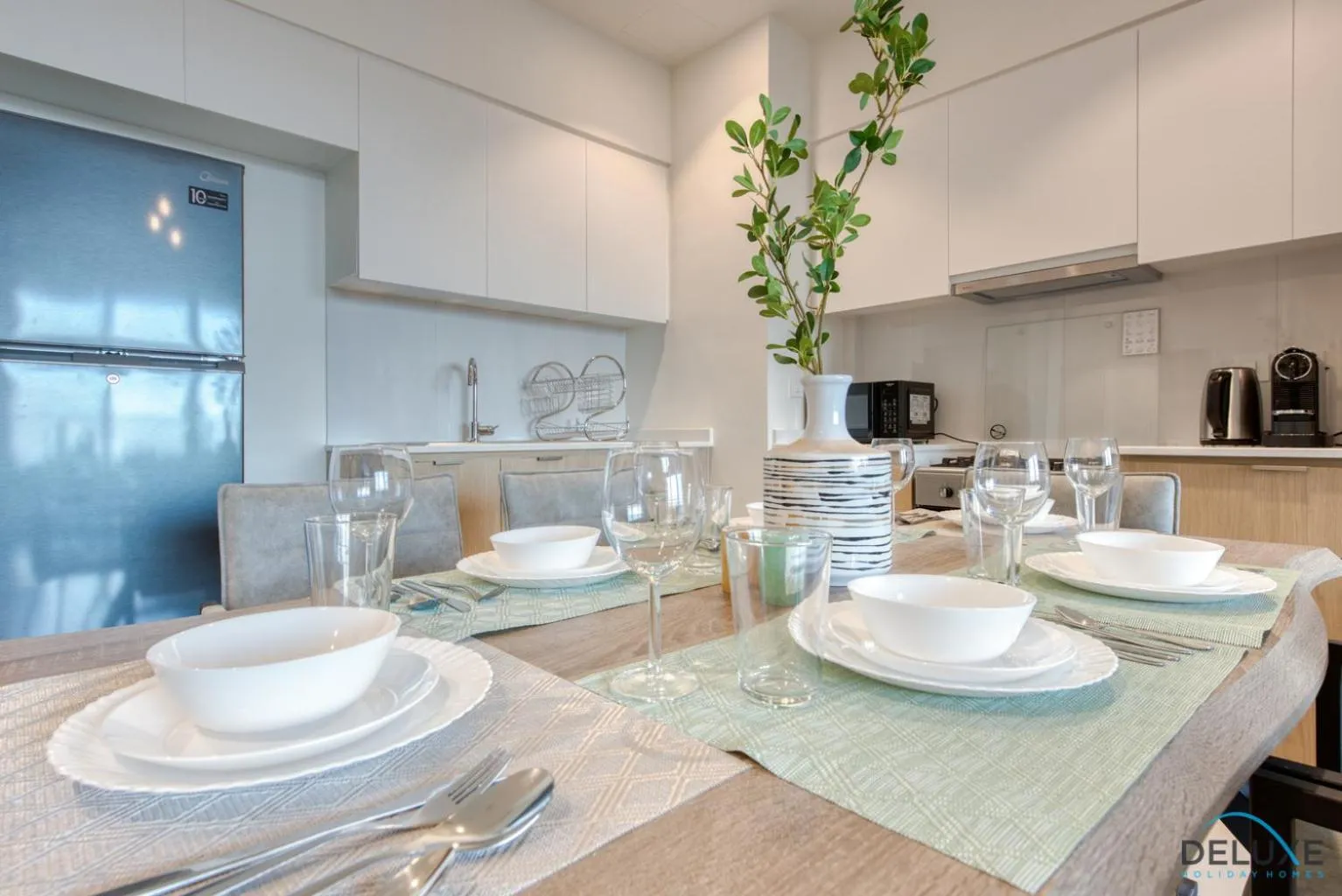 Dining area in Community Living 2BR Close to Emirates Golf Club, Golf Views A, Madinat Al Mataar by Deluxe Holiday Homes