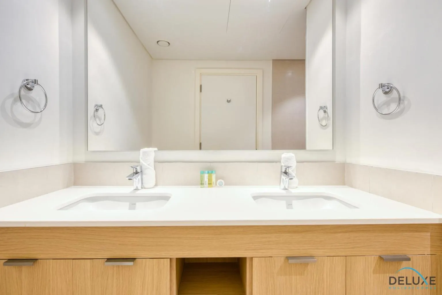 Bathroom in Community Living 2BR Close to Emirates Golf Club, Golf Views A, Madinat Al Mataar by Deluxe Holiday Homes