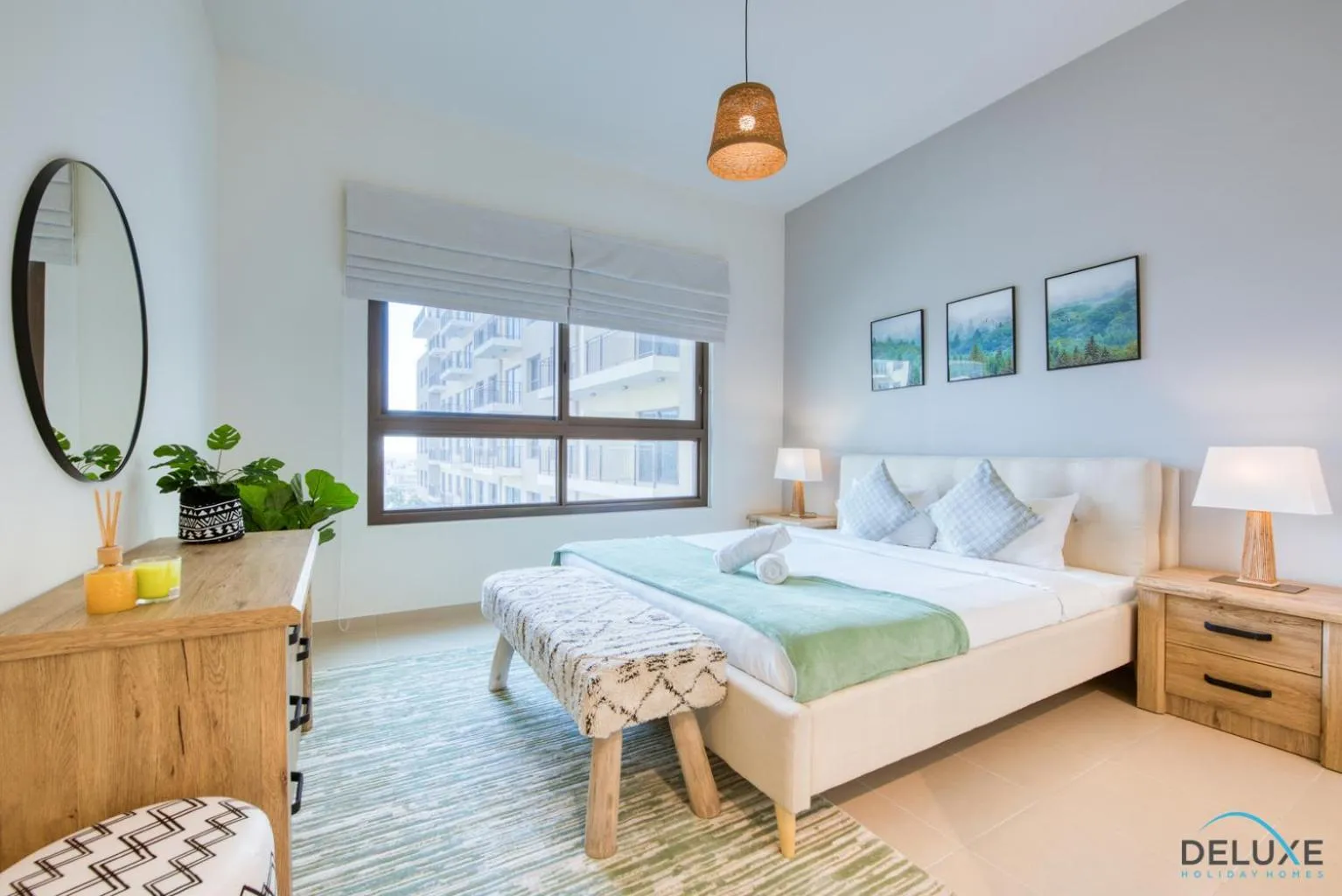 Bed in Community Living 2BR Close to Emirates Golf Club, Golf Views A, Madinat Al Mataar by Deluxe Holiday Homes