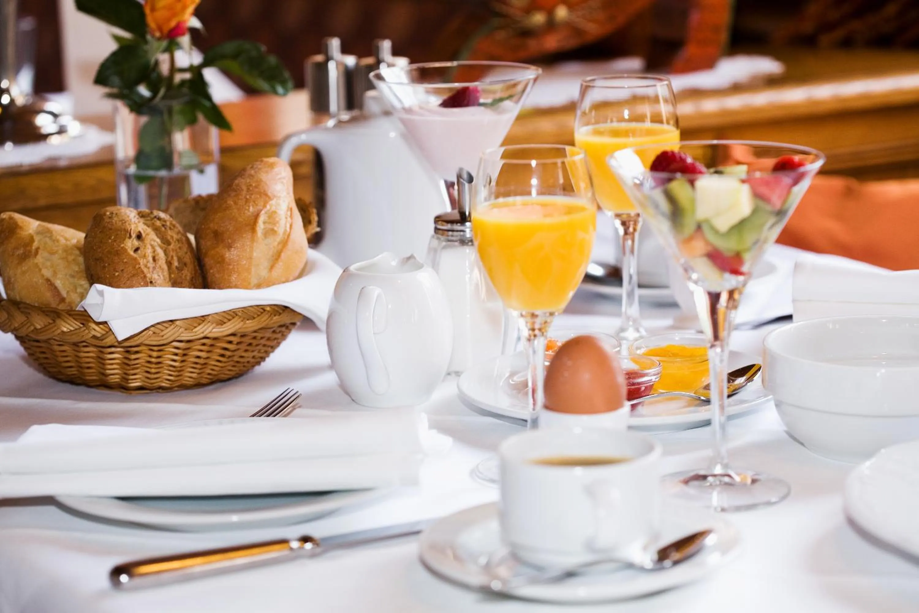 Continental breakfast in Hotel Hirsch