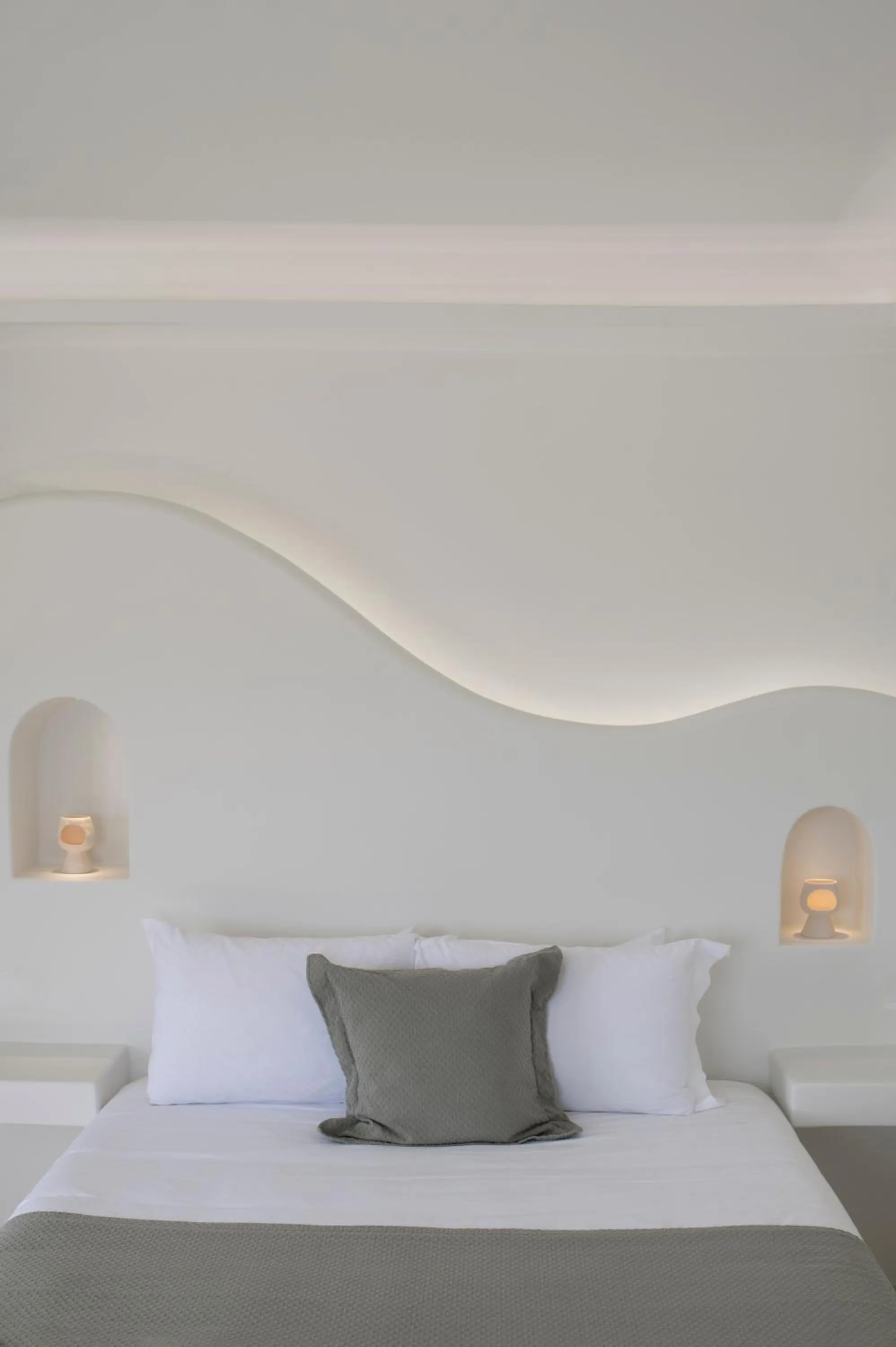 Bedroom in Mod Santorini Vegan Accommodation