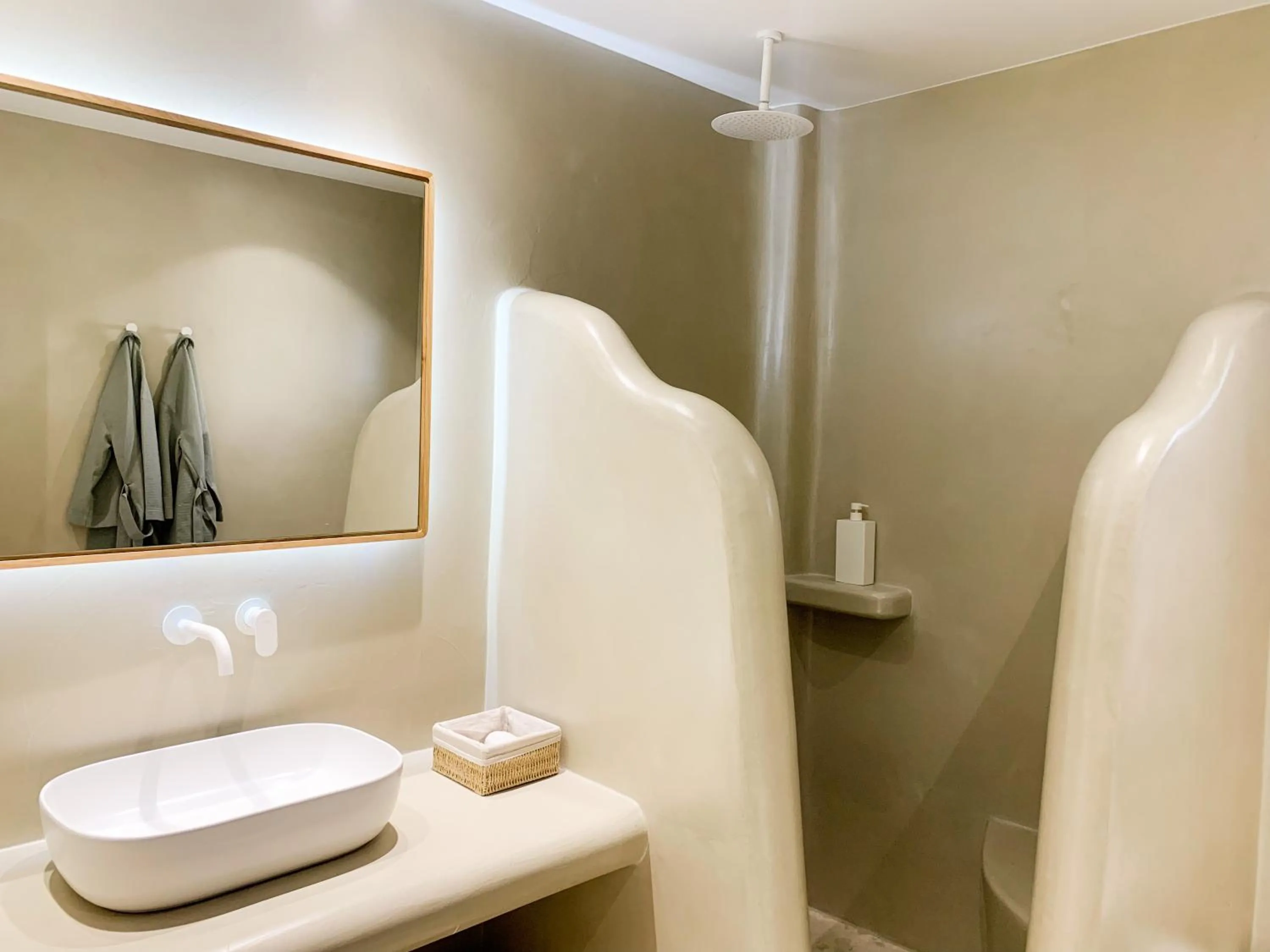 Bathroom in Mod Santorini Vegan Accommodation