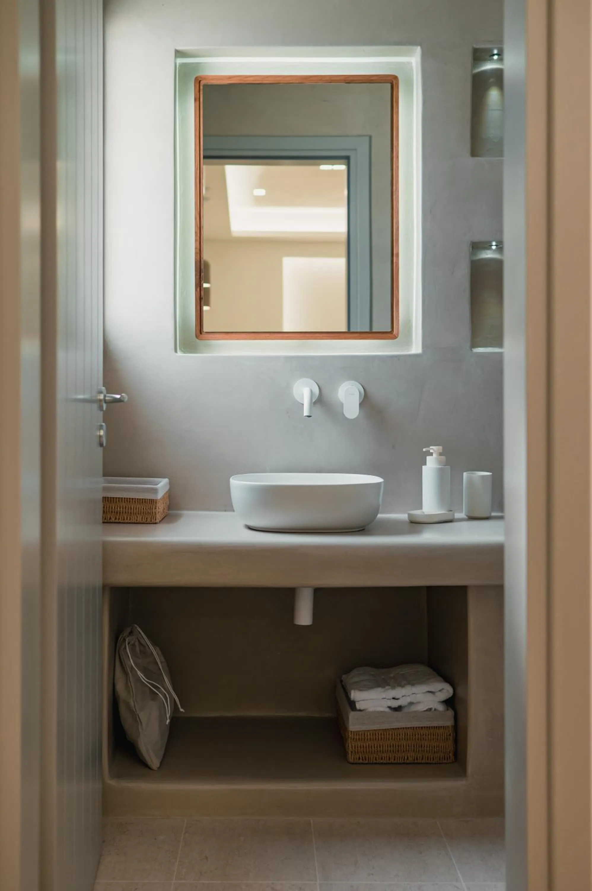 Bathroom in Mod Santorini Vegan Accommodation