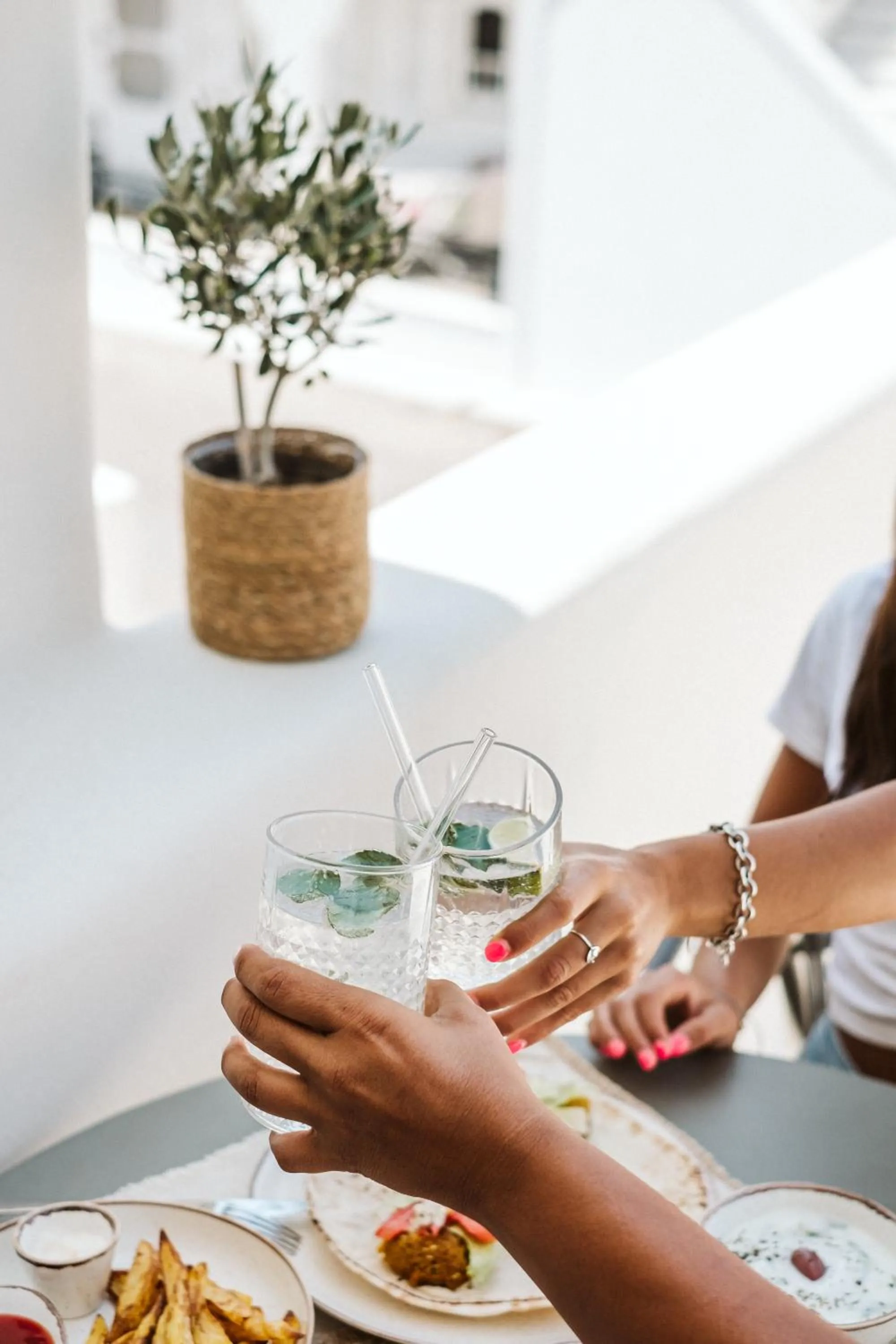 Lunch in Mod Santorini Vegan Accommodation
