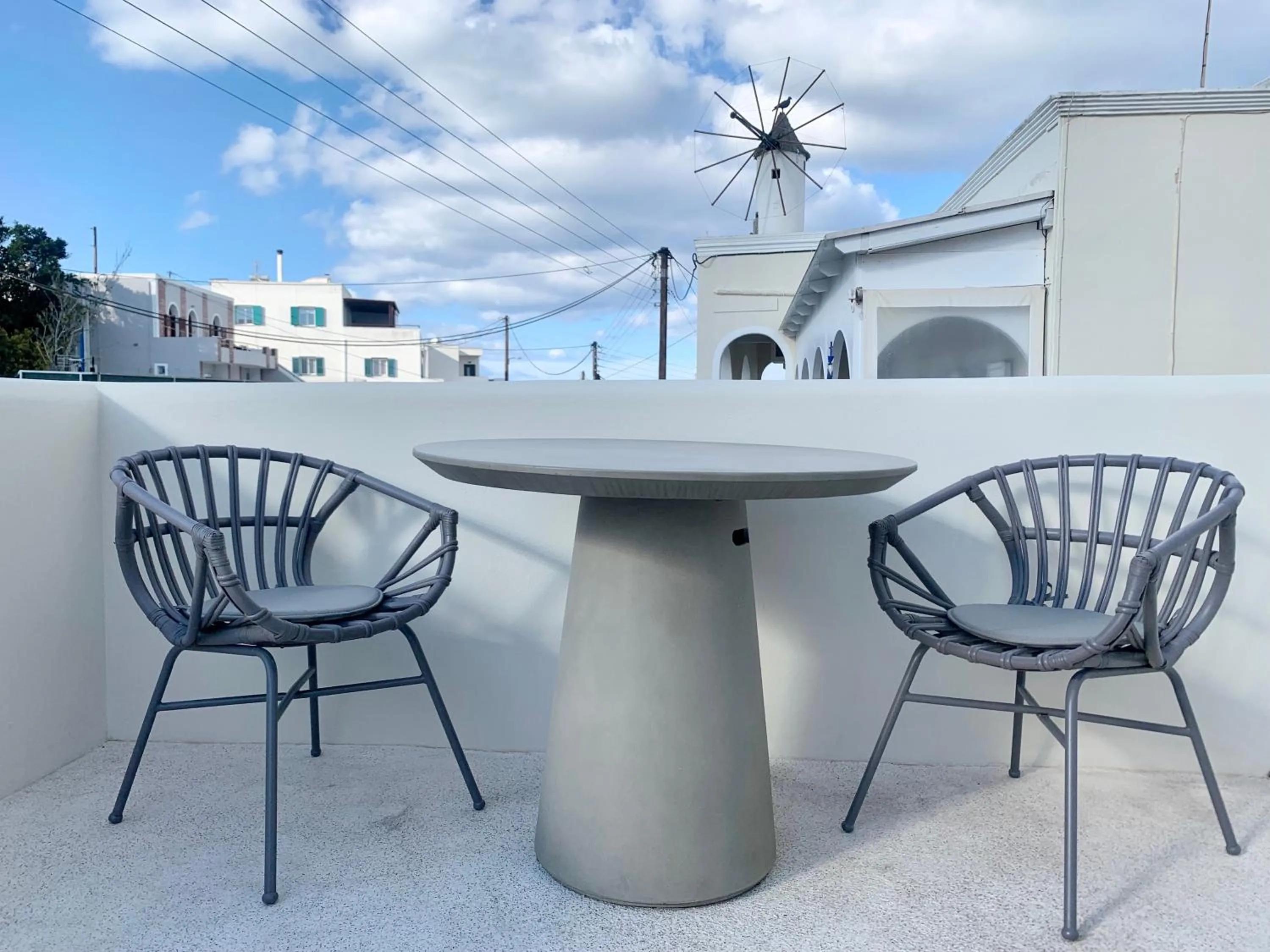 Balcony/Terrace in Mod Santorini Vegan Accommodation
