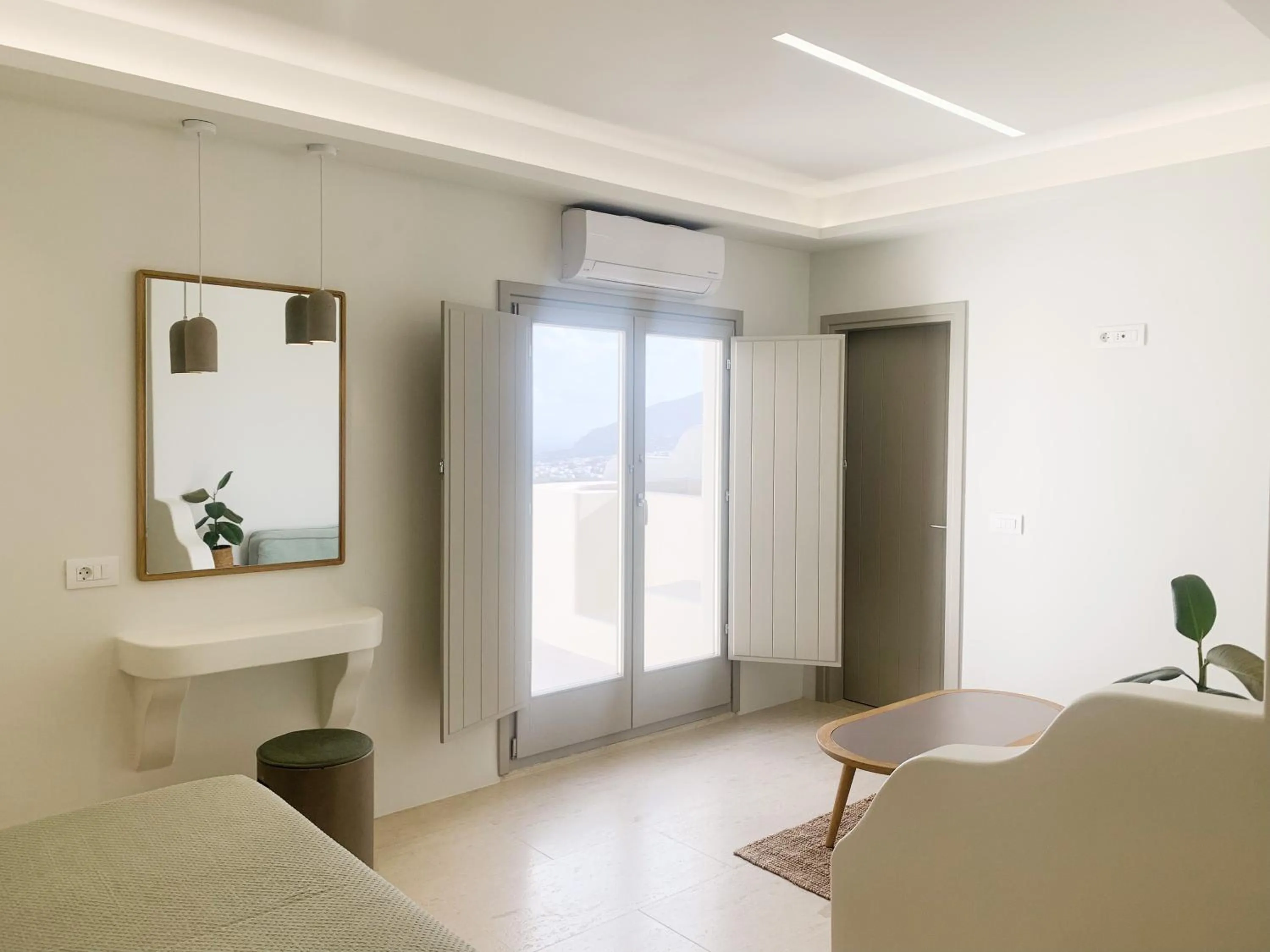 Living room in Mod Santorini Vegan Accommodation