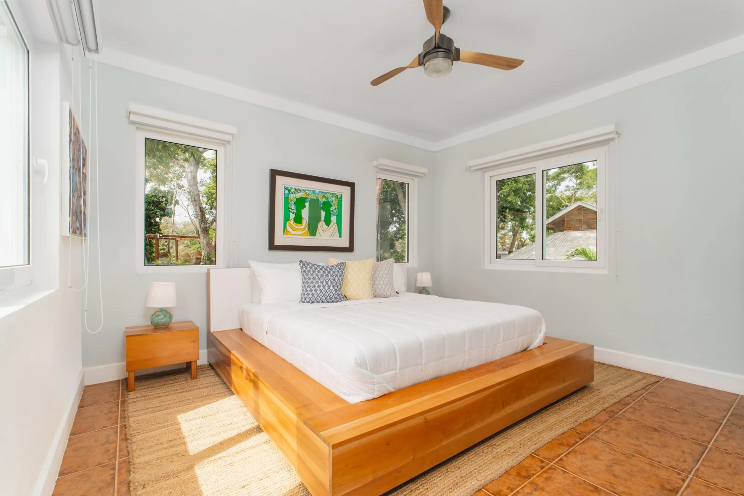 Bed in Blue Roatan Resort