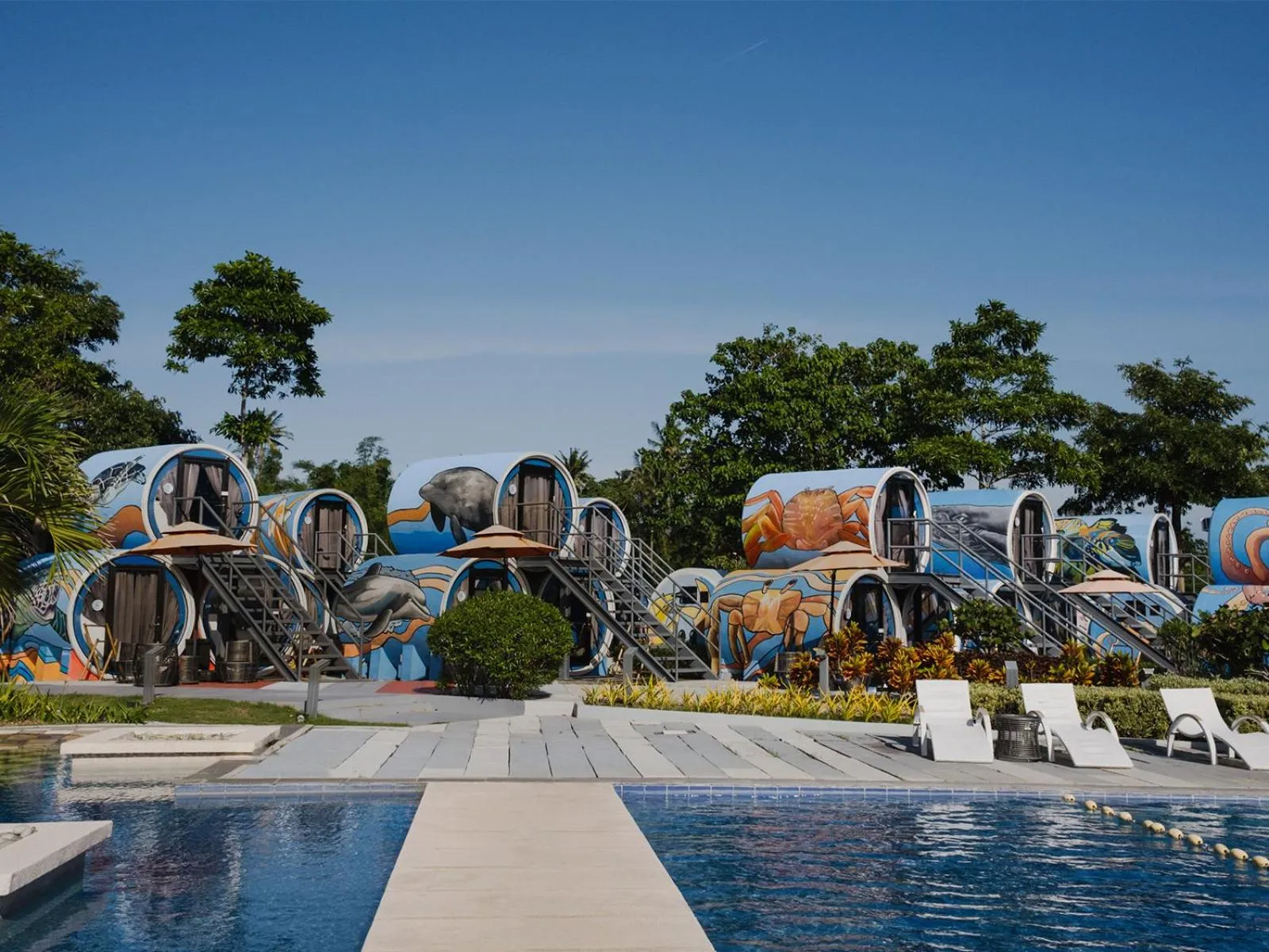 Pool view in Cocoons Club Laiya