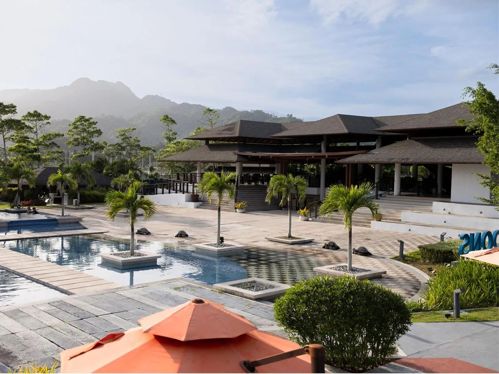 Pool view in Cocoons Club Laiya